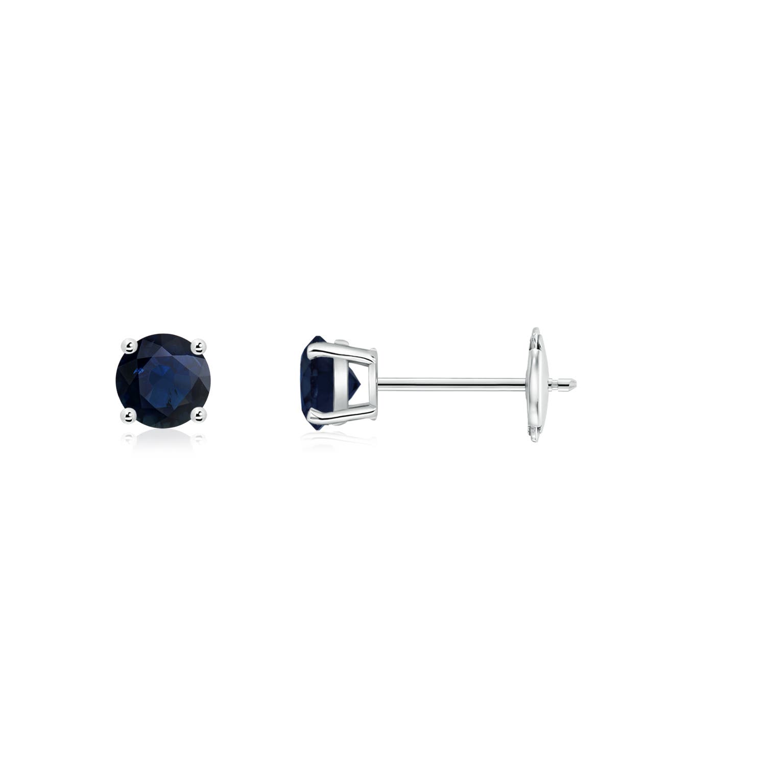 A - Blue Sapphire / 0.28 CT / 14 KT White Gold