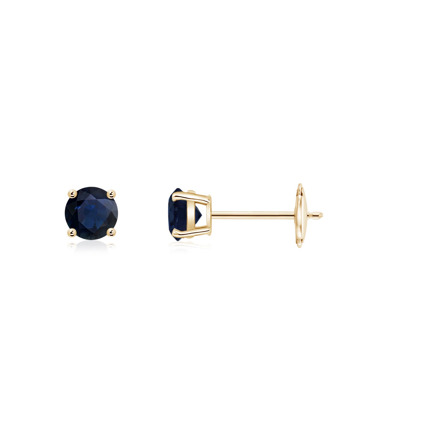 A - Blue Sapphire / 0.28 CT / 14 KT Yellow Gold