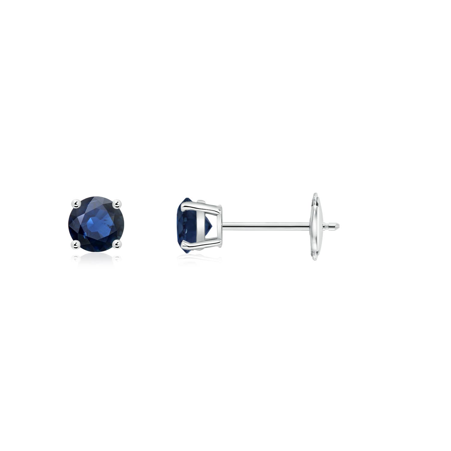 AA - Blue Sapphire / 0.28 CT / 14 KT White Gold