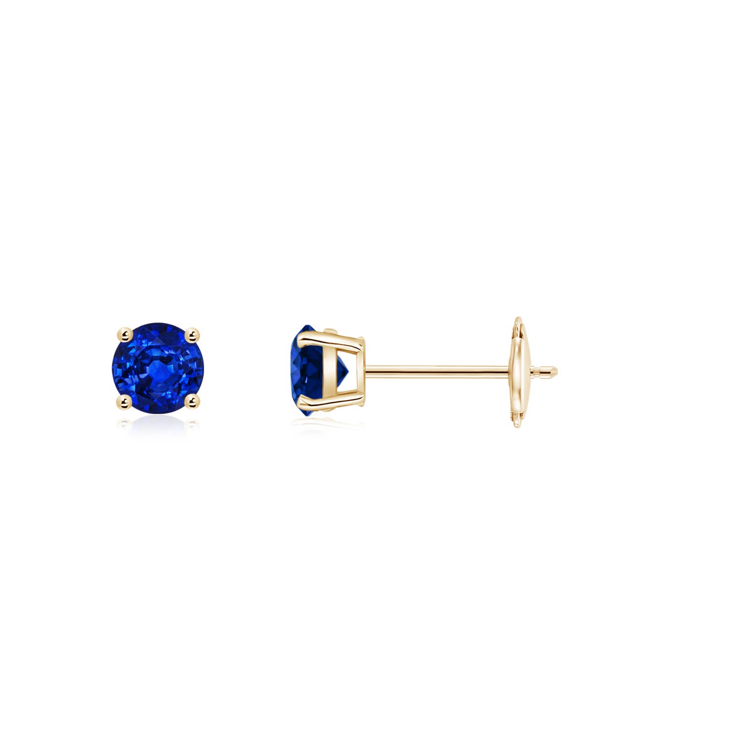 AAAA - Blue Sapphire / 0.28 CT / 14 KT Yellow Gold