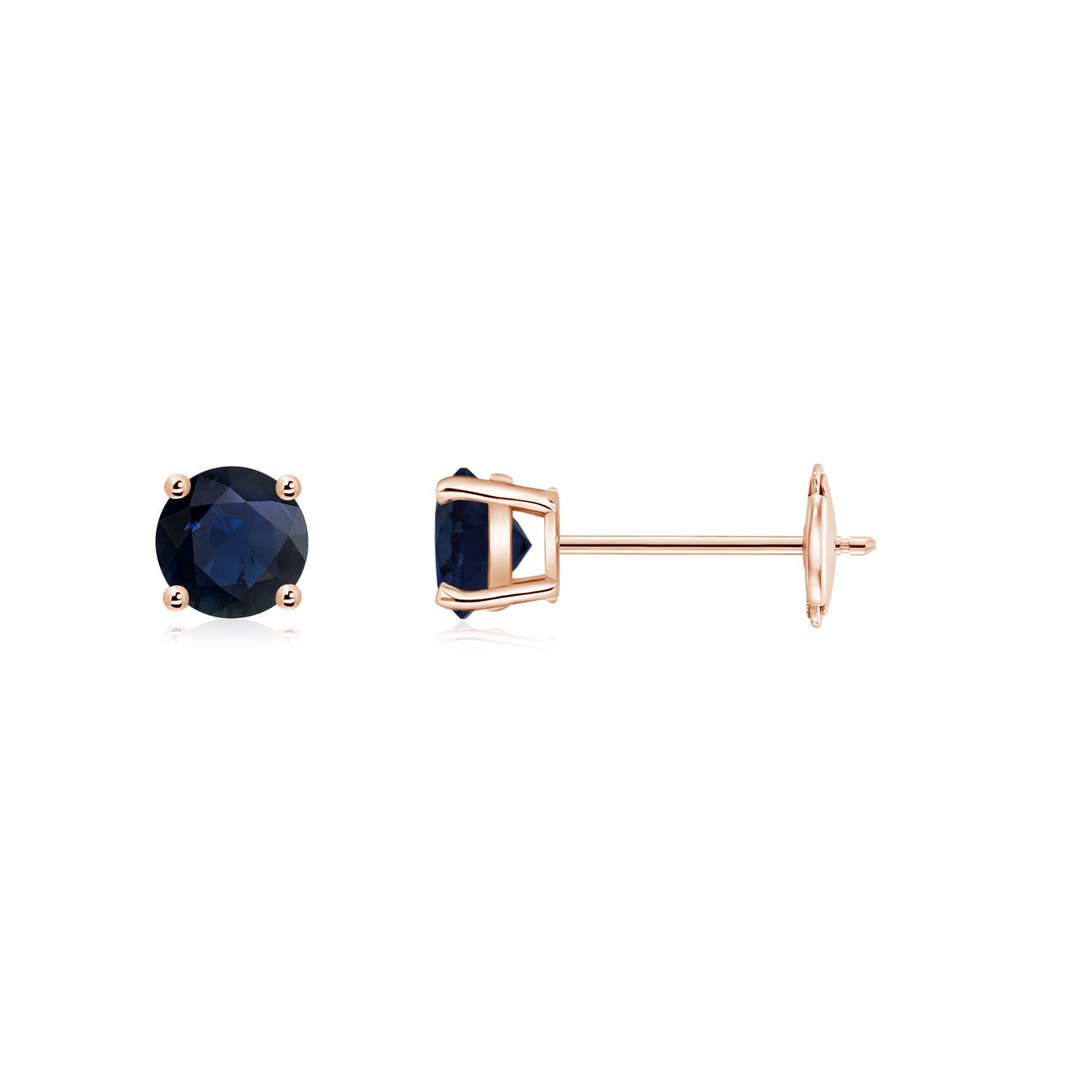 A - Blue Sapphire / 0.66 CT / 14 KT Rose Gold