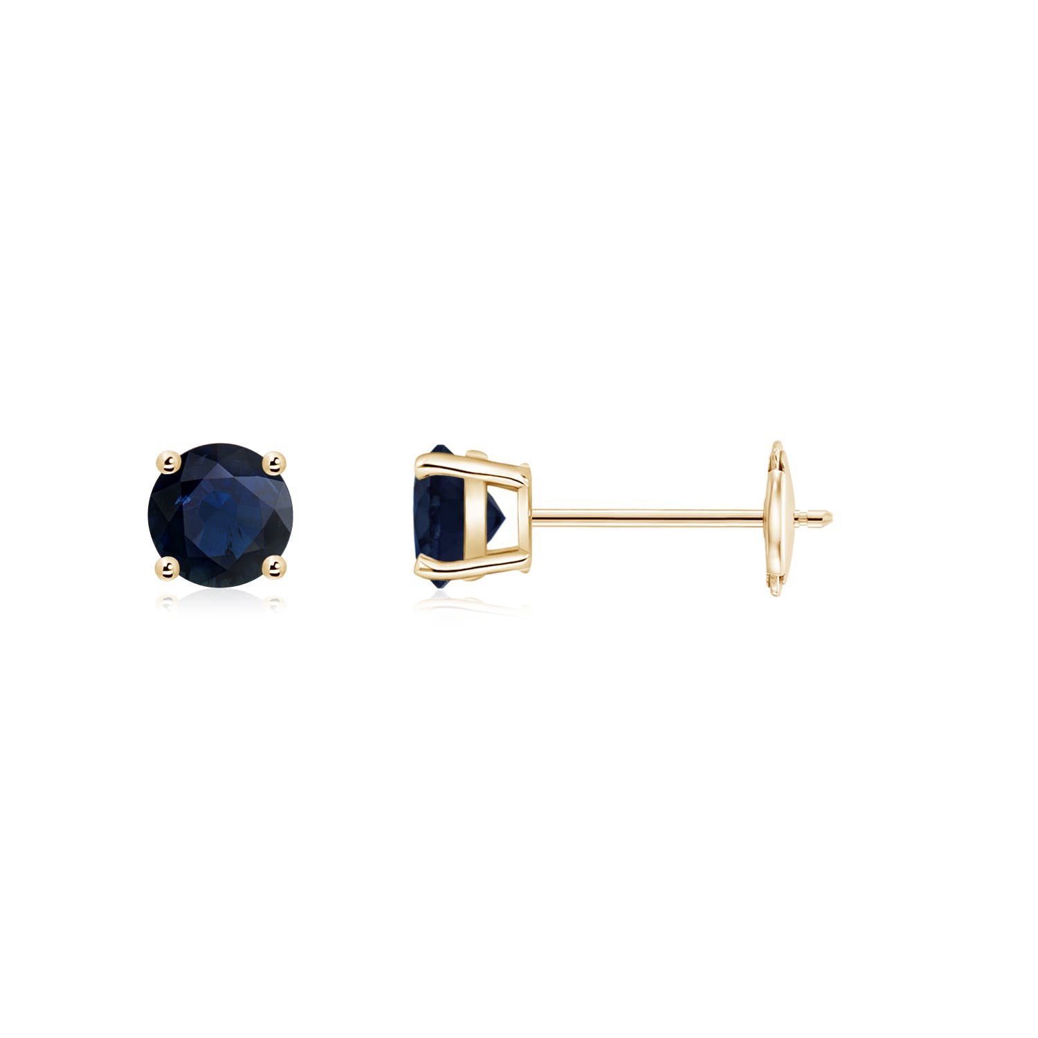 A - Blue Sapphire / 0.66 CT / 14 KT Yellow Gold