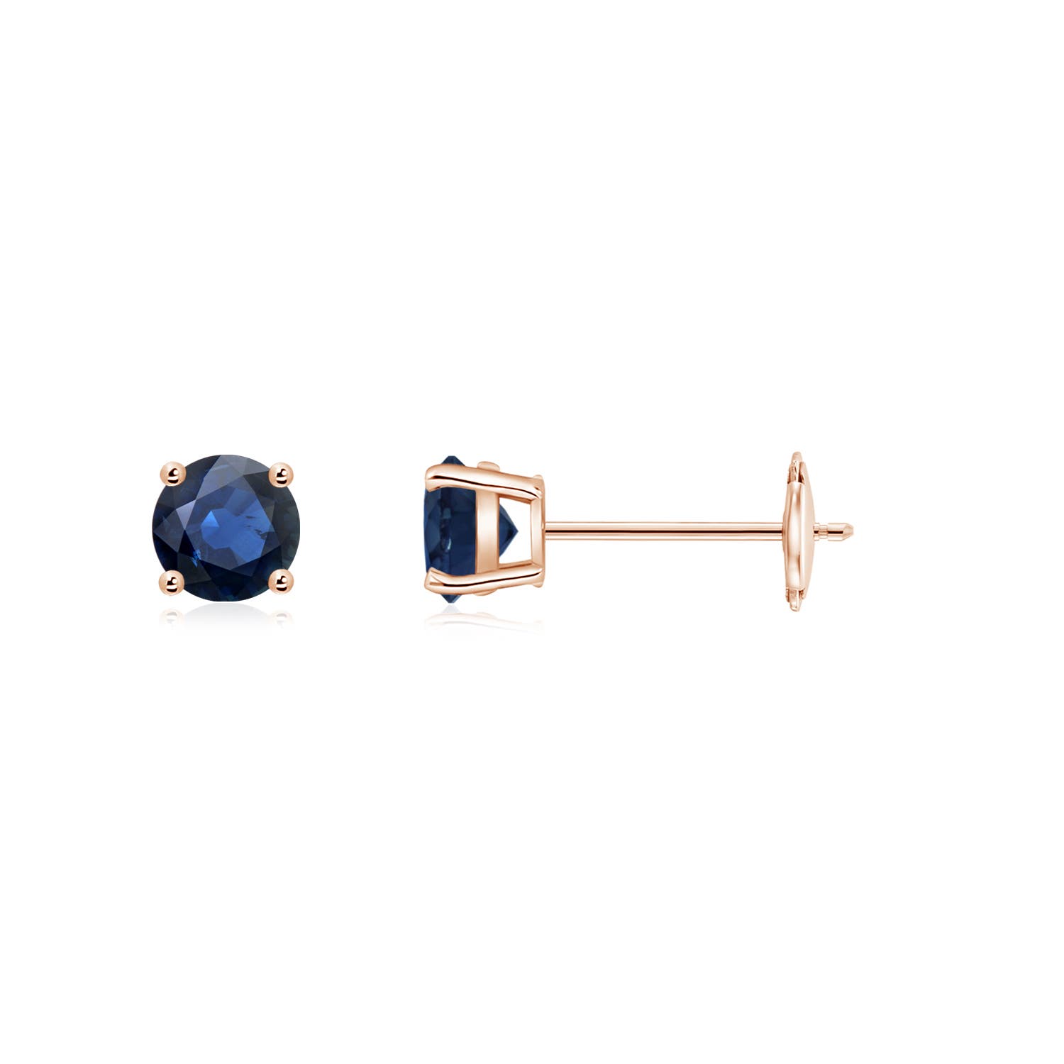 AA - Blue Sapphire / 0.66 CT / 14 KT Rose Gold