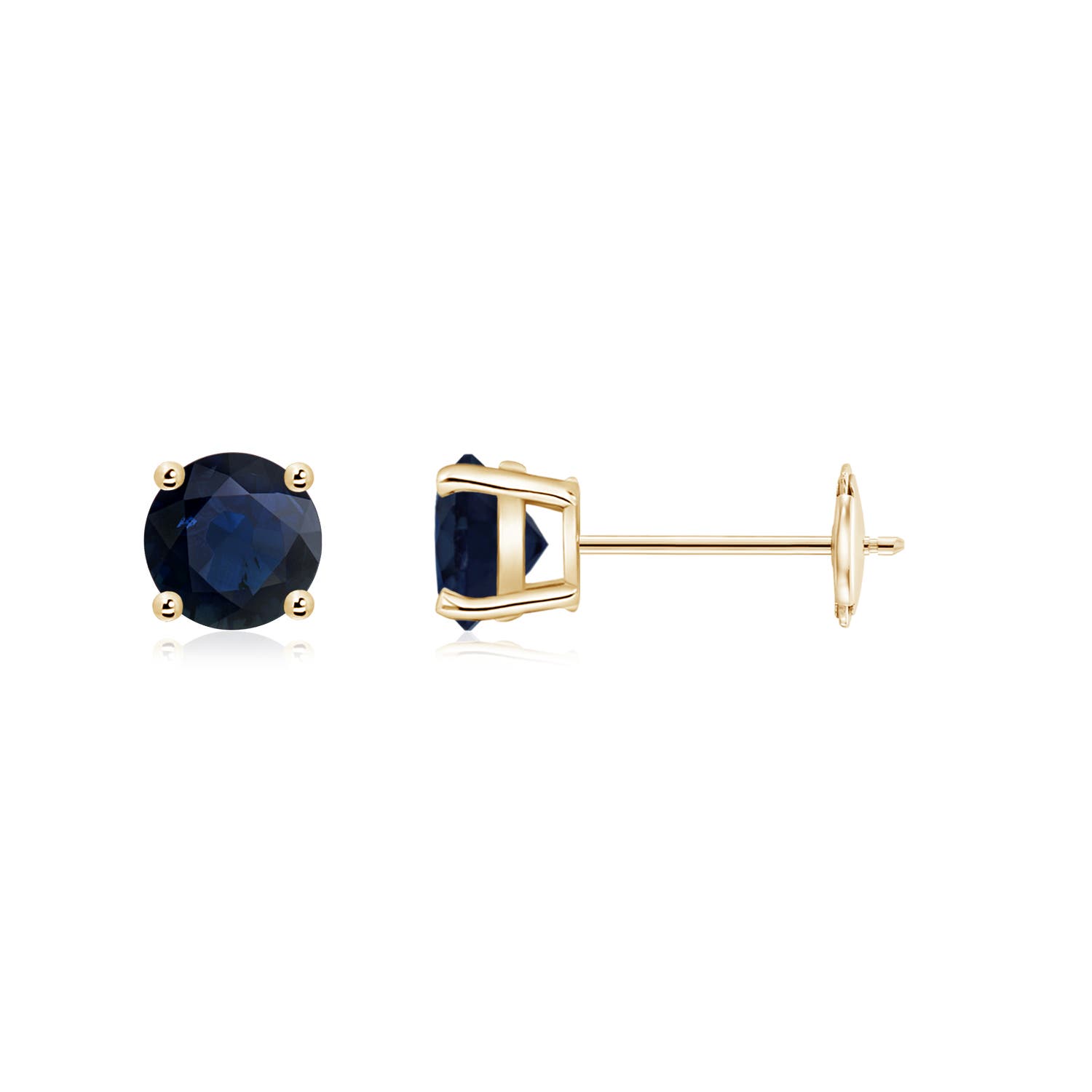 A - Blue Sapphire / 1.2 CT / 14 KT Yellow Gold