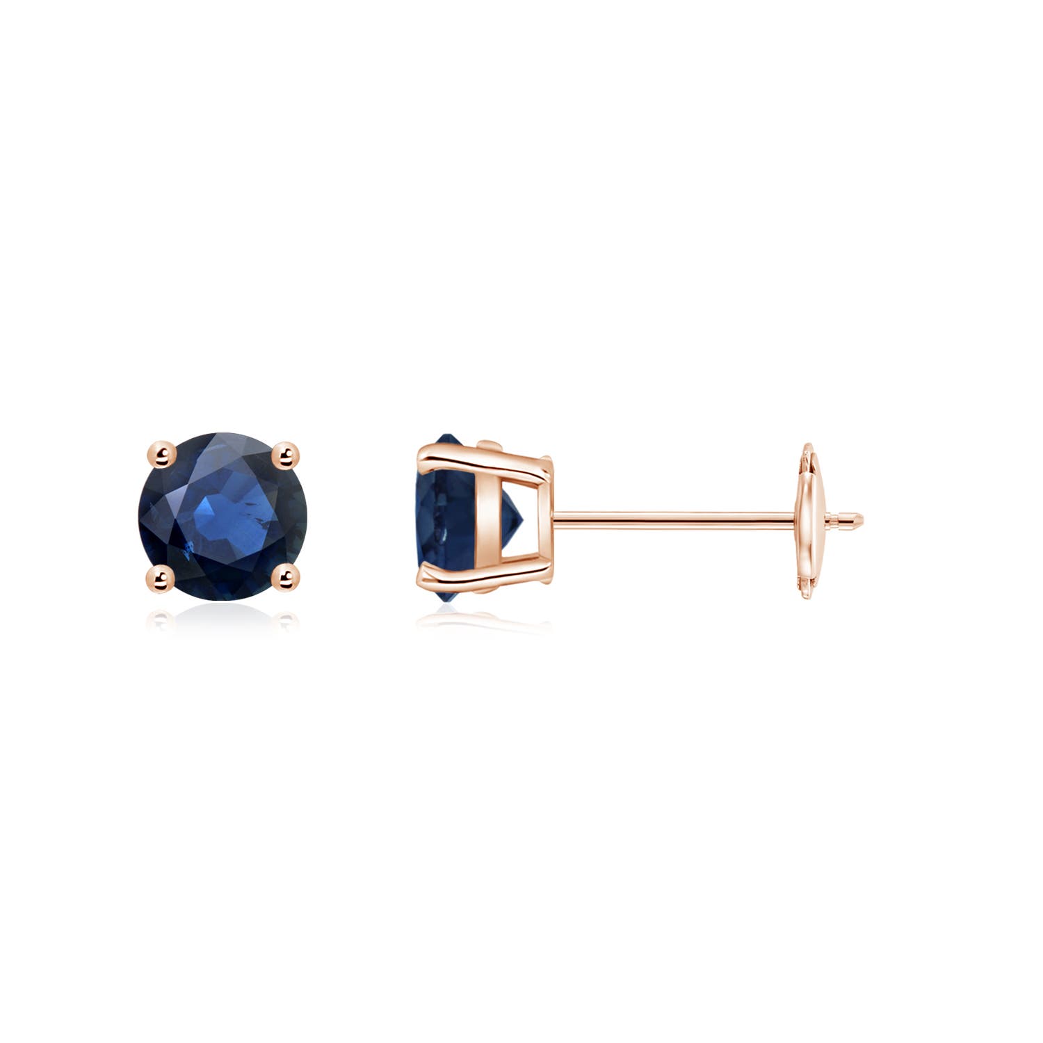 AA - Blue Sapphire / 1.2 CT / 14 KT Rose Gold