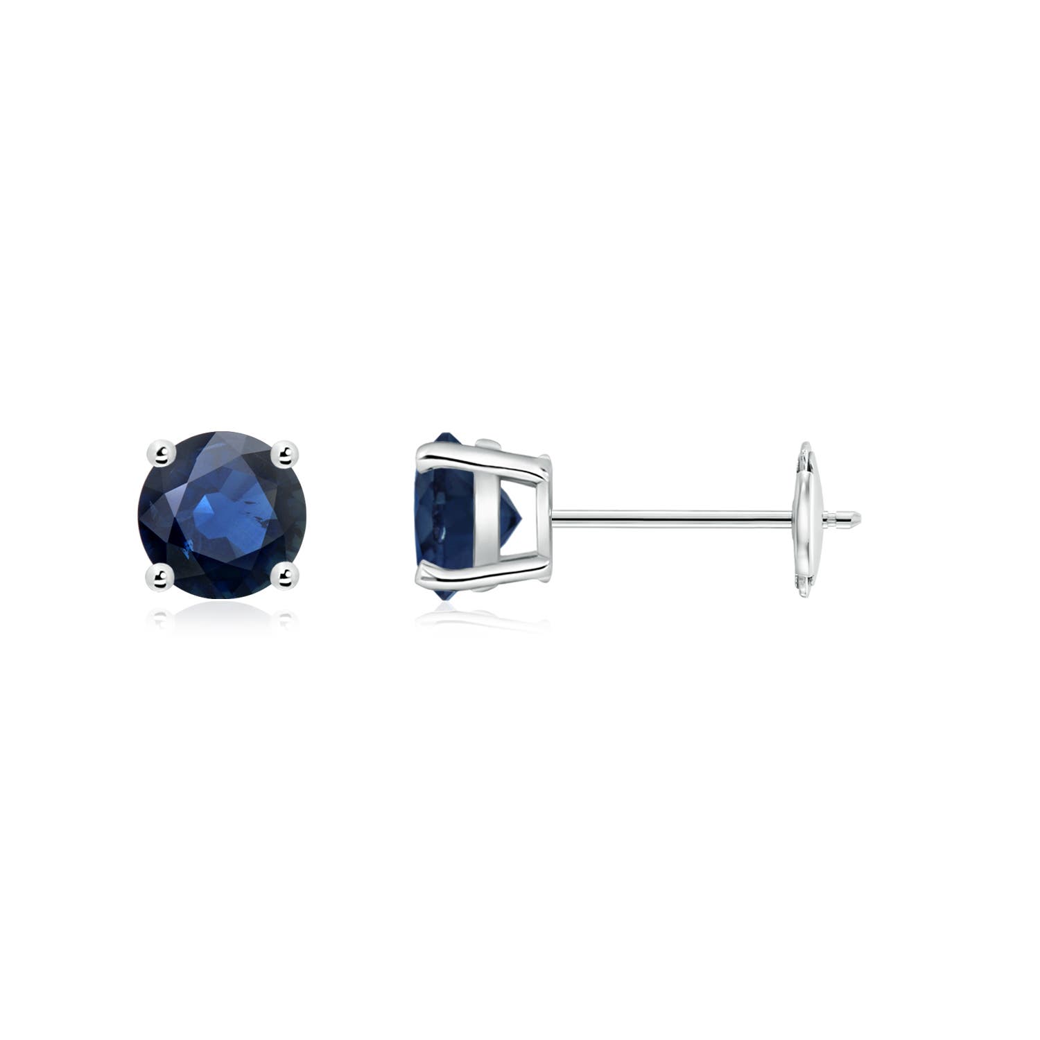 AA - Blue Sapphire / 1.2 CT / 14 KT White Gold