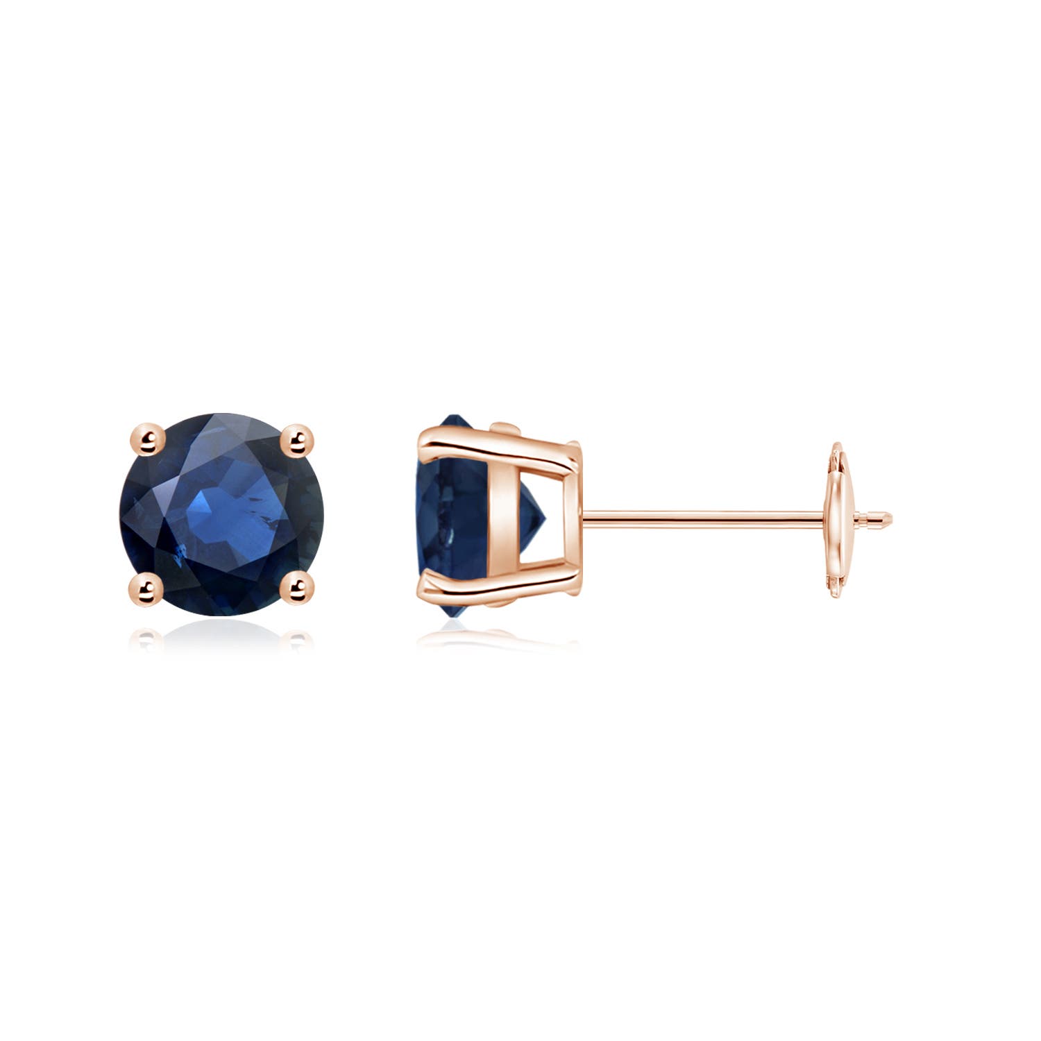 AA - Blue Sapphire / 2 CT / 14 KT Rose Gold