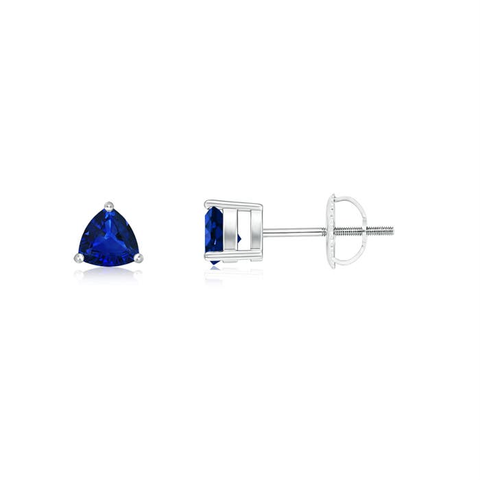 AAAA - Blue Sapphire / 1 CT / 14 KT White Gold