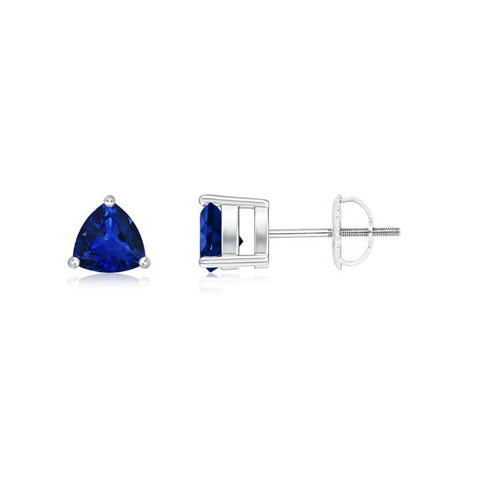 AAAA - Blue Sapphire / 1.5 CT / 14 KT White Gold