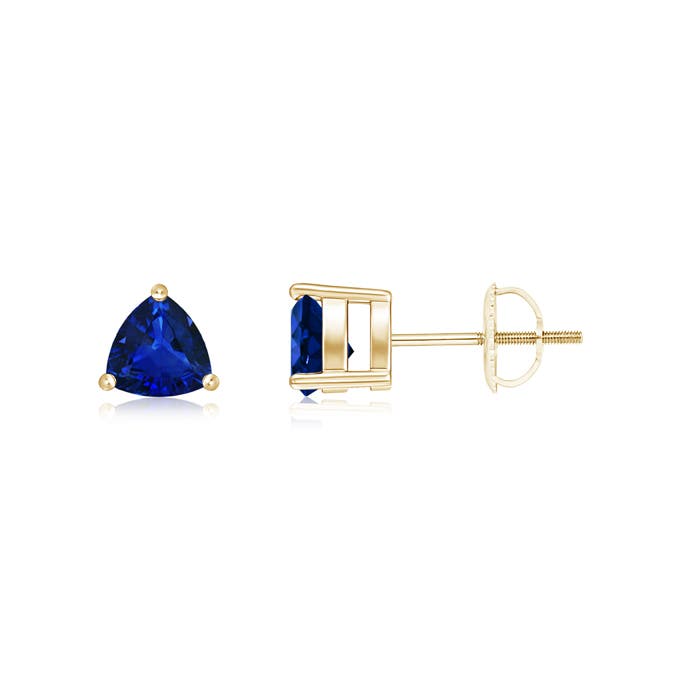 AAAA - Blue Sapphire / 1.5 CT / 14 KT Yellow Gold