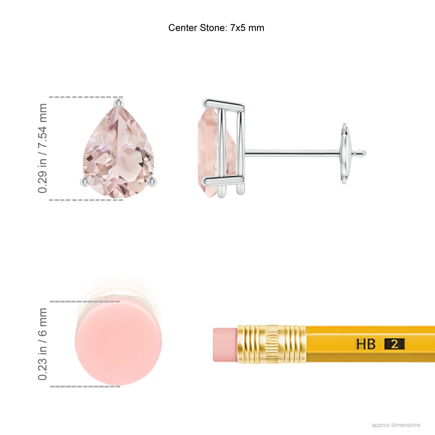 A - Morganite / 1.2 CT / 14 KT White Gold