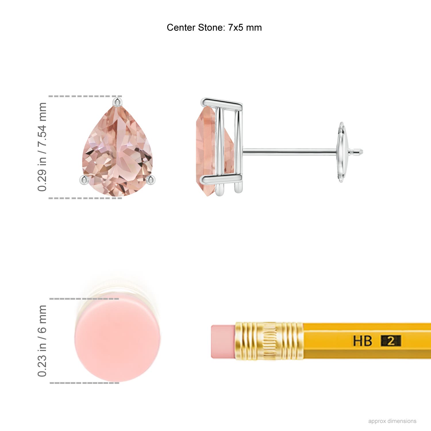 AAA - Morganite / 1.2 CT / 14 KT White Gold