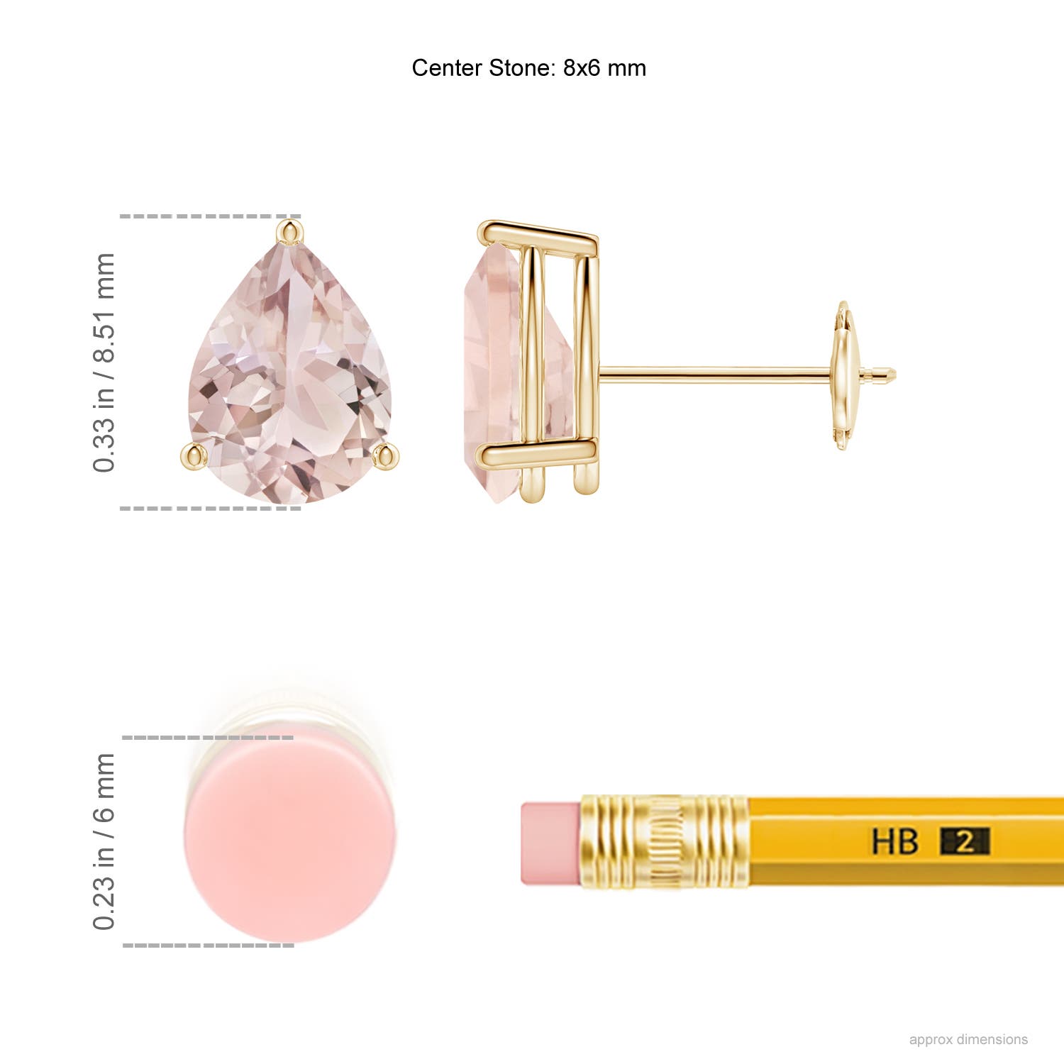 A - Morganite / 1.9 CT / 14 KT Yellow Gold