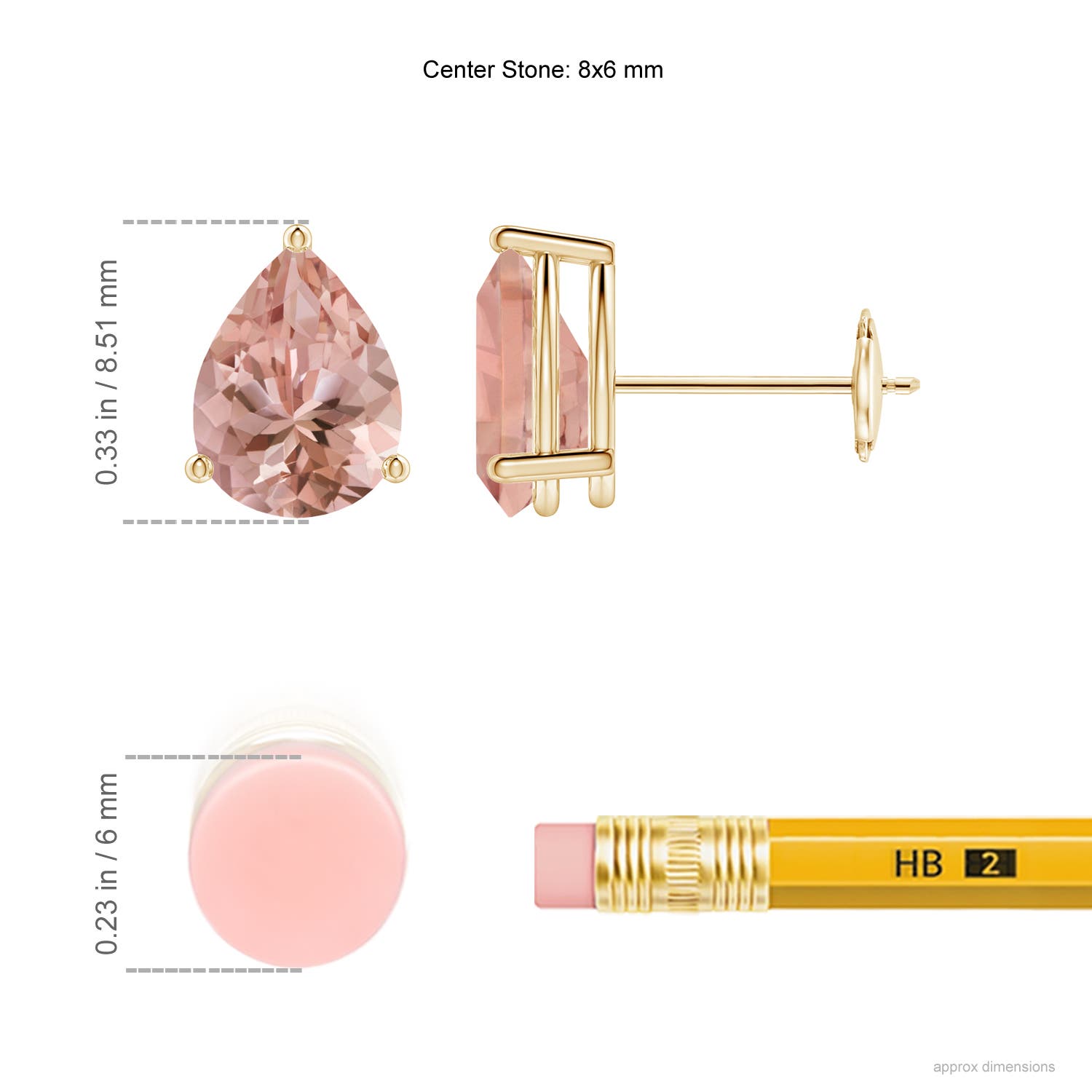 AAAA - Morganite / 1.9 CT / 14 KT Yellow Gold