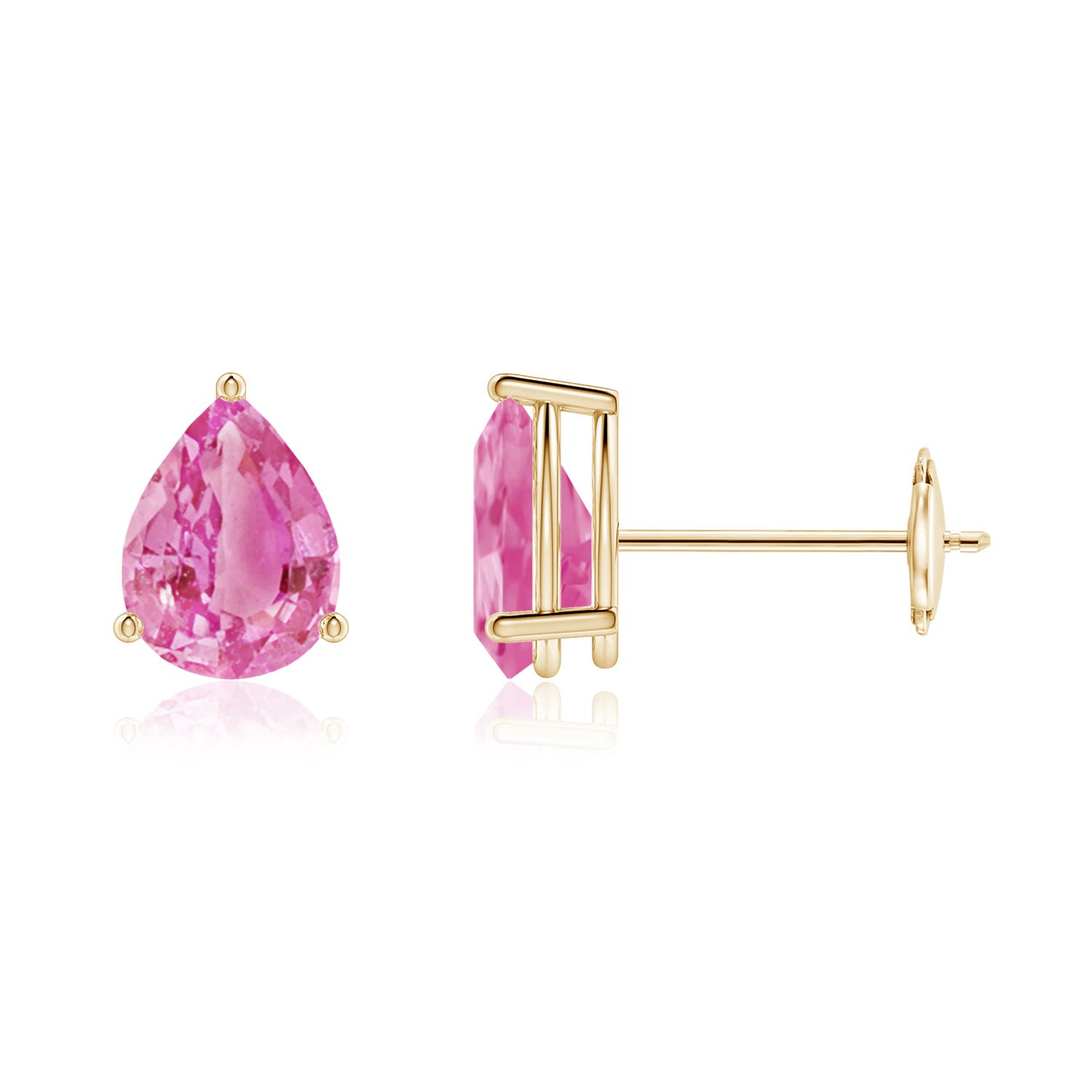 AA - Pink Sapphire / 1.5 CT / 14 KT Yellow Gold