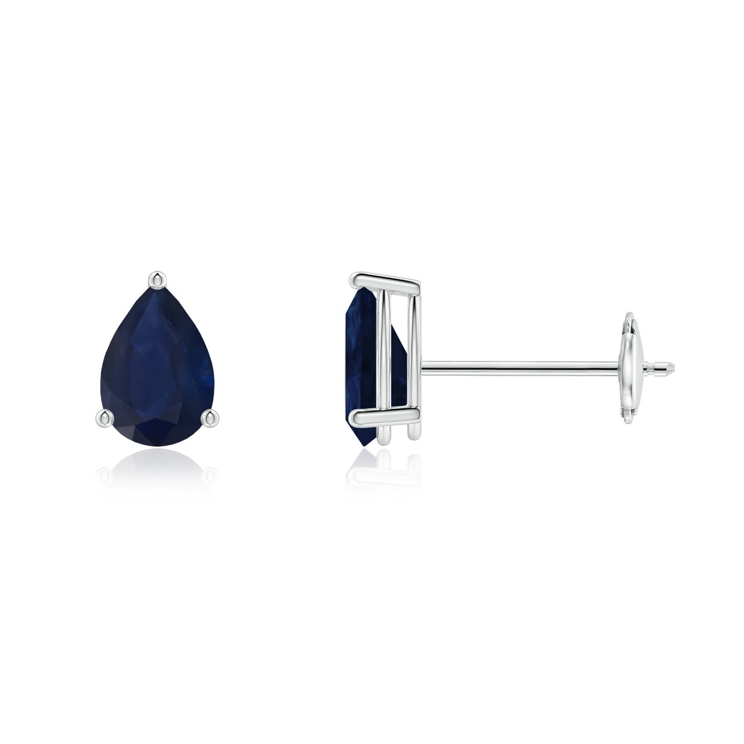 A - Blue Sapphire / 0.8 CT / 14 KT White Gold