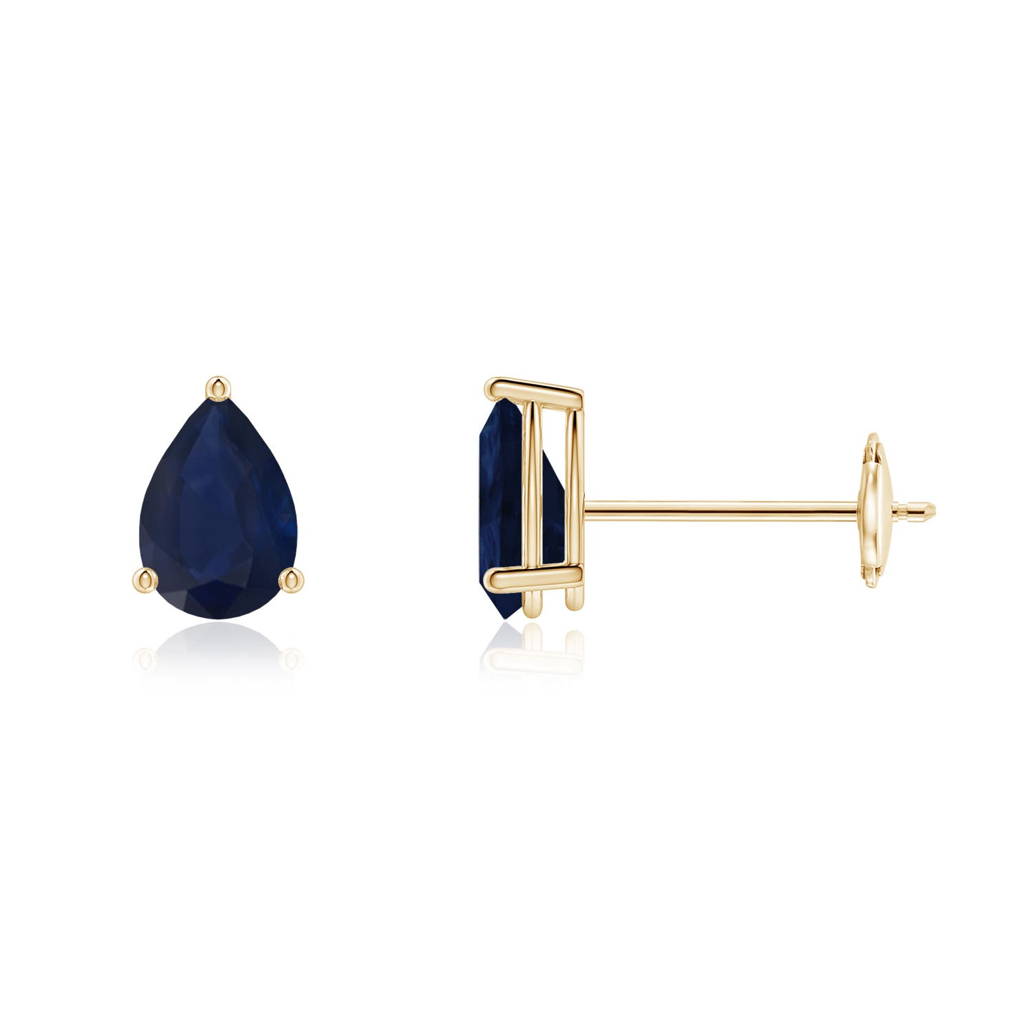 A - Blue Sapphire / 0.8 CT / 14 KT Yellow Gold