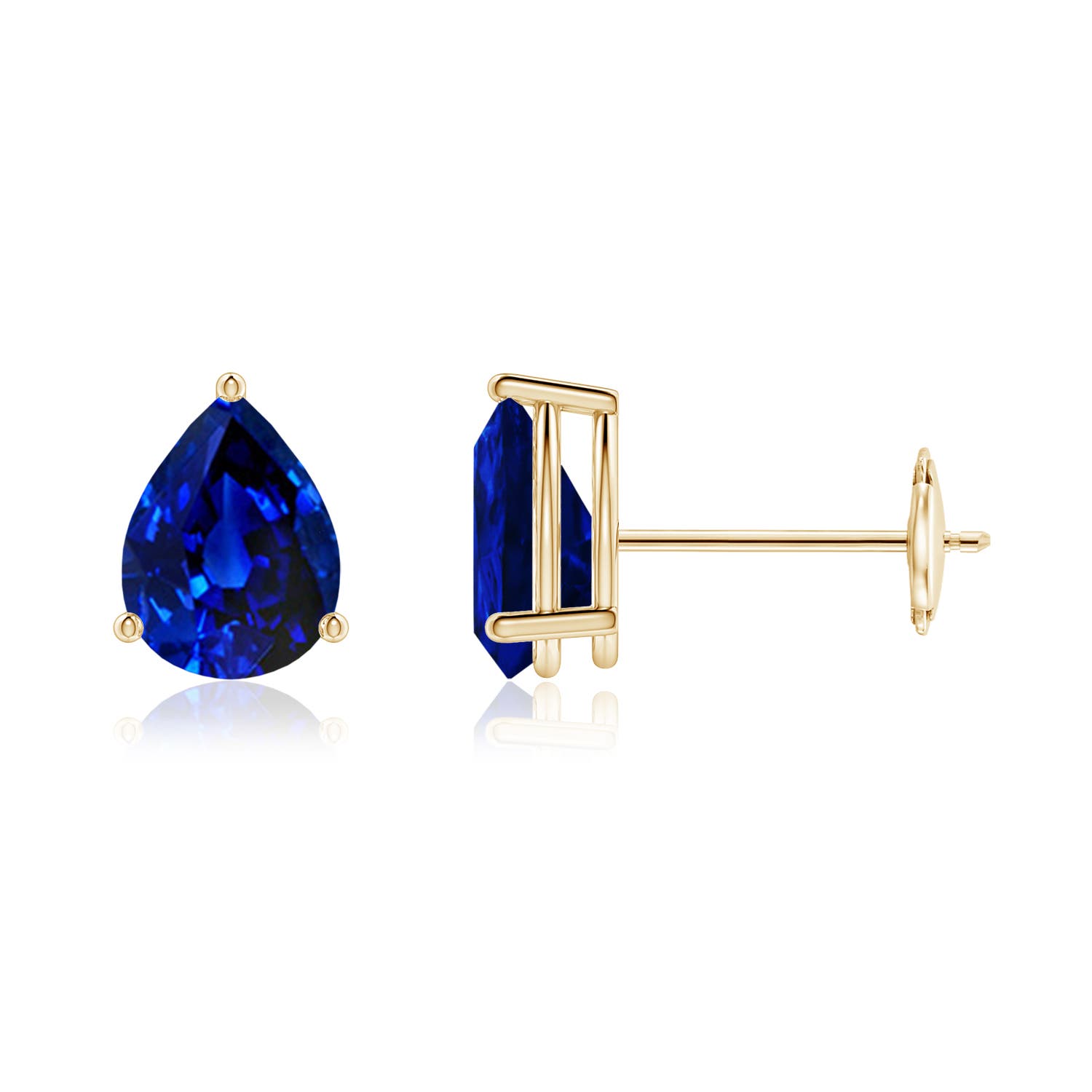 AAAA - Blue Sapphire / 1.5 CT / 14 KT Yellow Gold