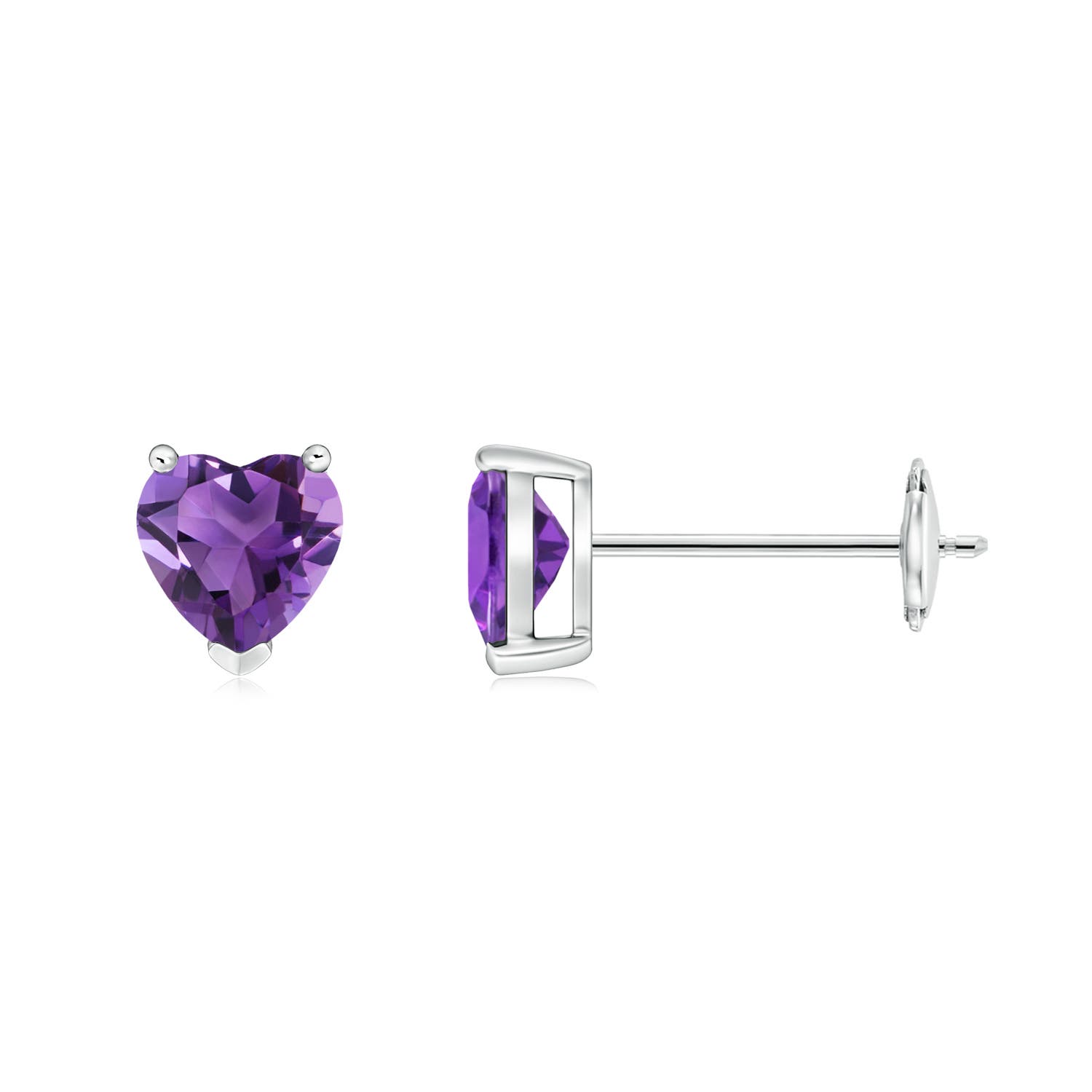 AAA - Amethyst / 0.7 CT / 14 KT White Gold