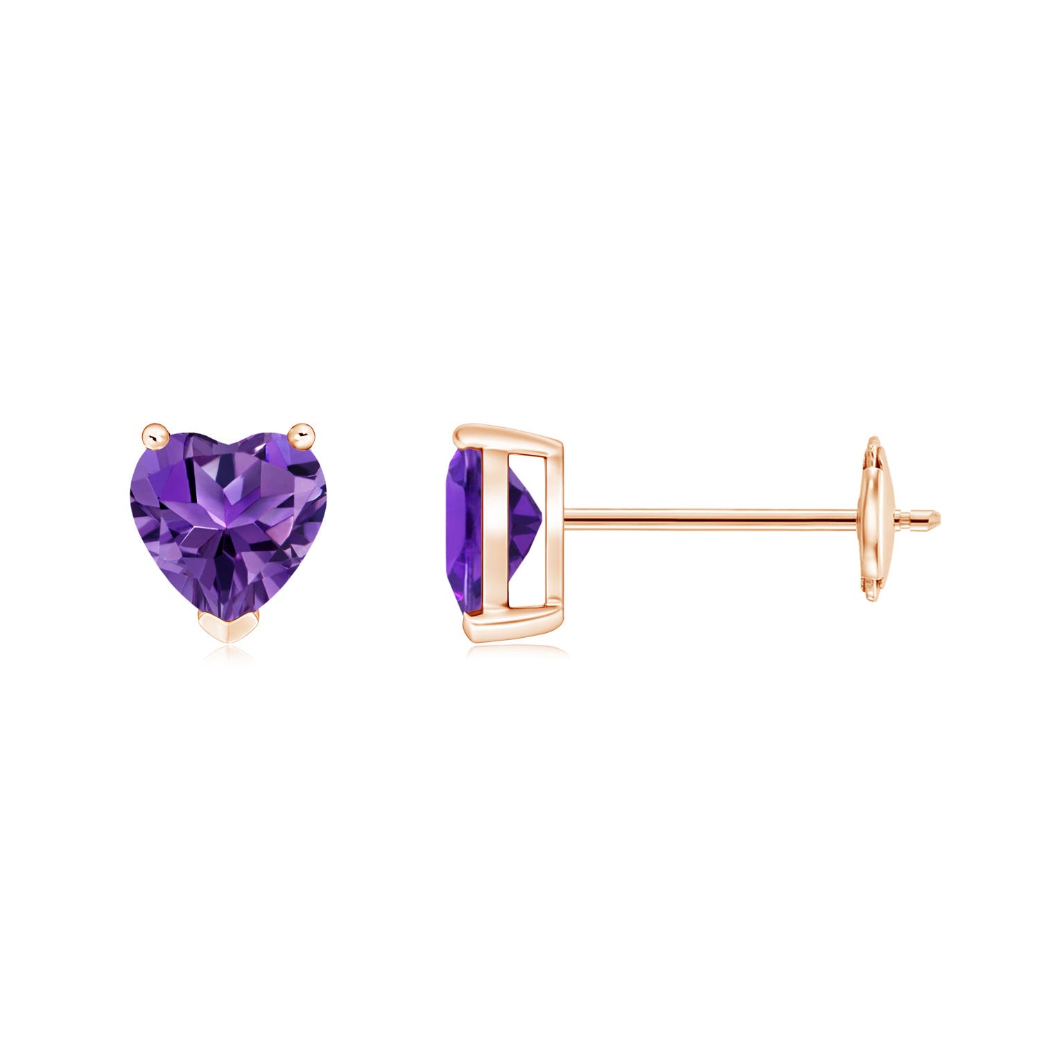 AAAA - Amethyst / 0.7 CT / 14 KT Rose Gold