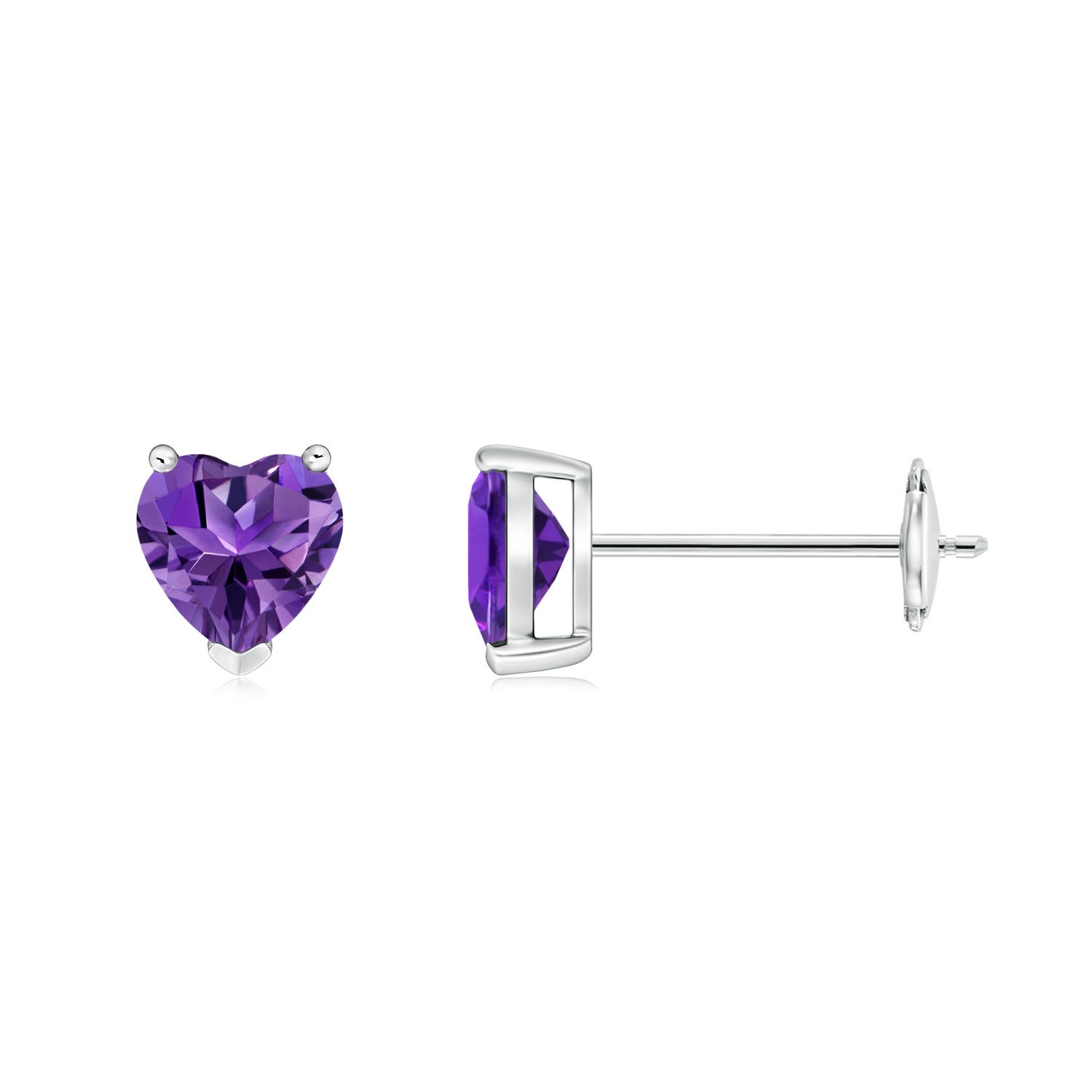 AAAA - Amethyst / 0.7 CT / 14 KT White Gold