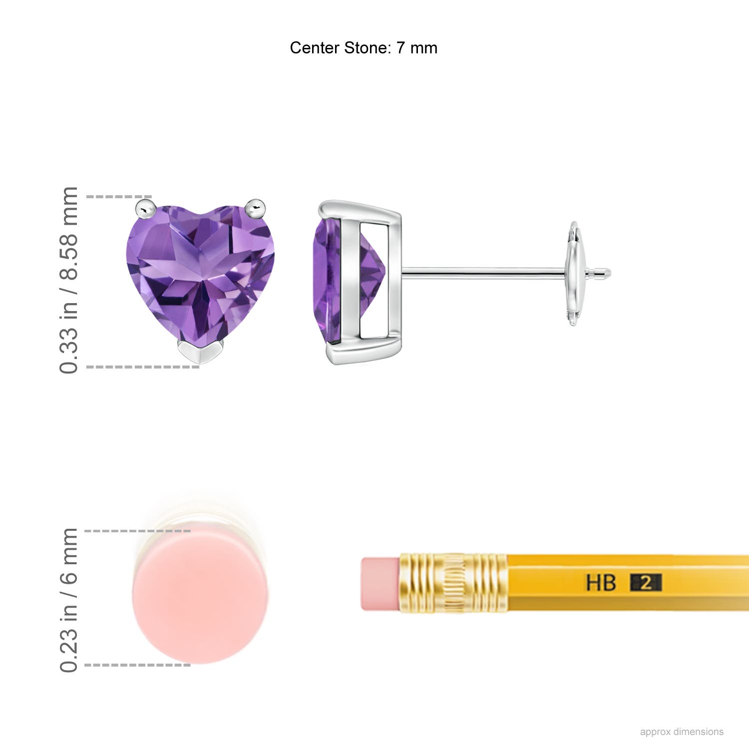 AA - Amethyst / 2.2 CT / 14 KT White Gold