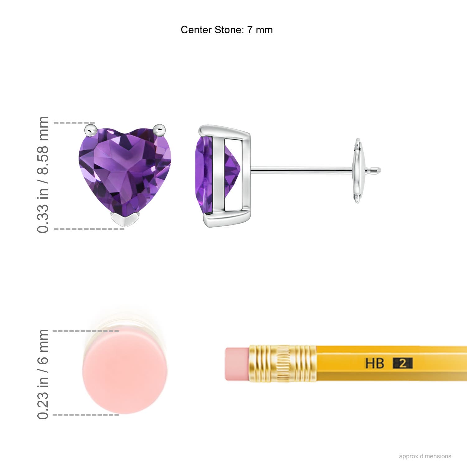AAA - Amethyst / 2.2 CT / 14 KT White Gold