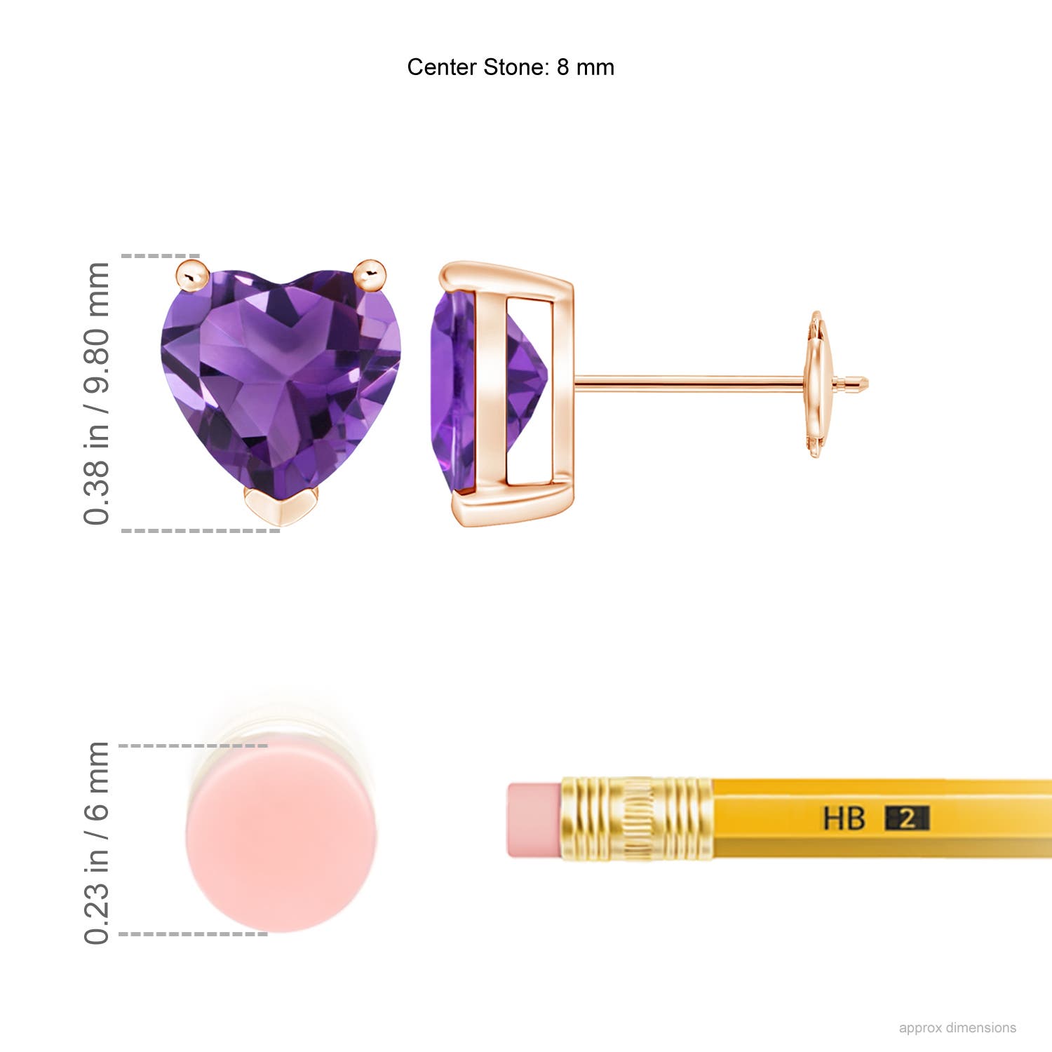 AAA - Amethyst / 3 CT / 14 KT Rose Gold