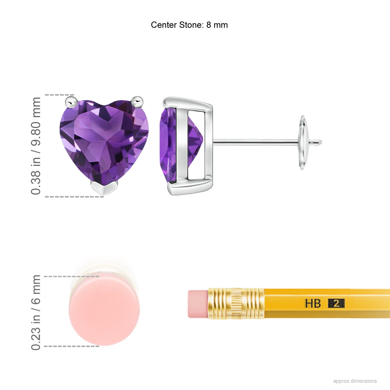 AAA - Amethyst / 3 CT / 14 KT White Gold