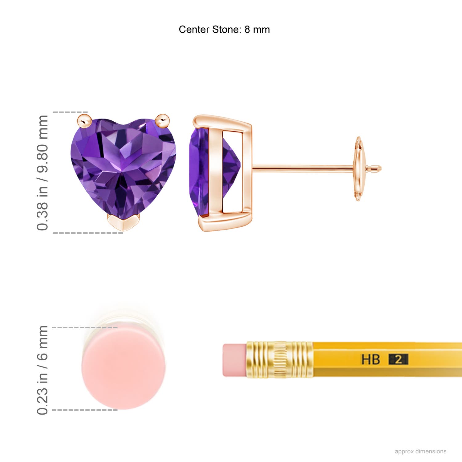 AAAA - Amethyst / 3 CT / 14 KT Rose Gold