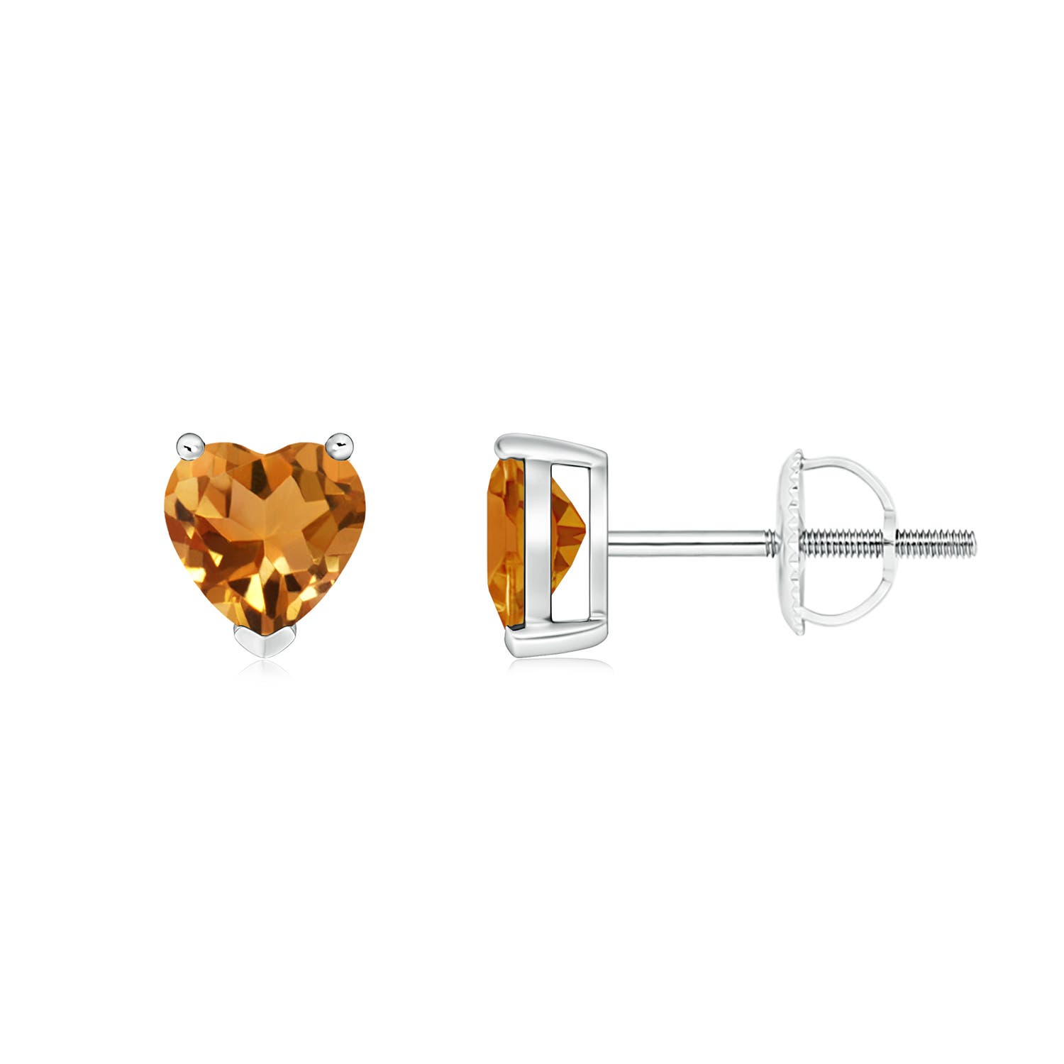 AA - Citrine / 0.7 CT / 14 KT White Gold