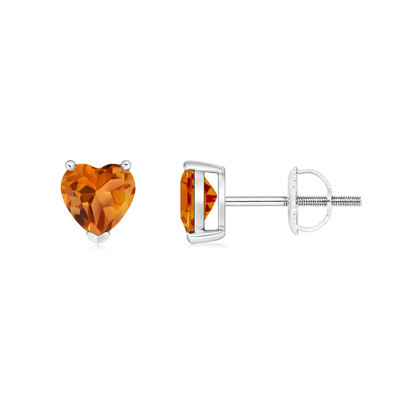 AAA - Citrine / 0.7 CT / 14 KT White Gold