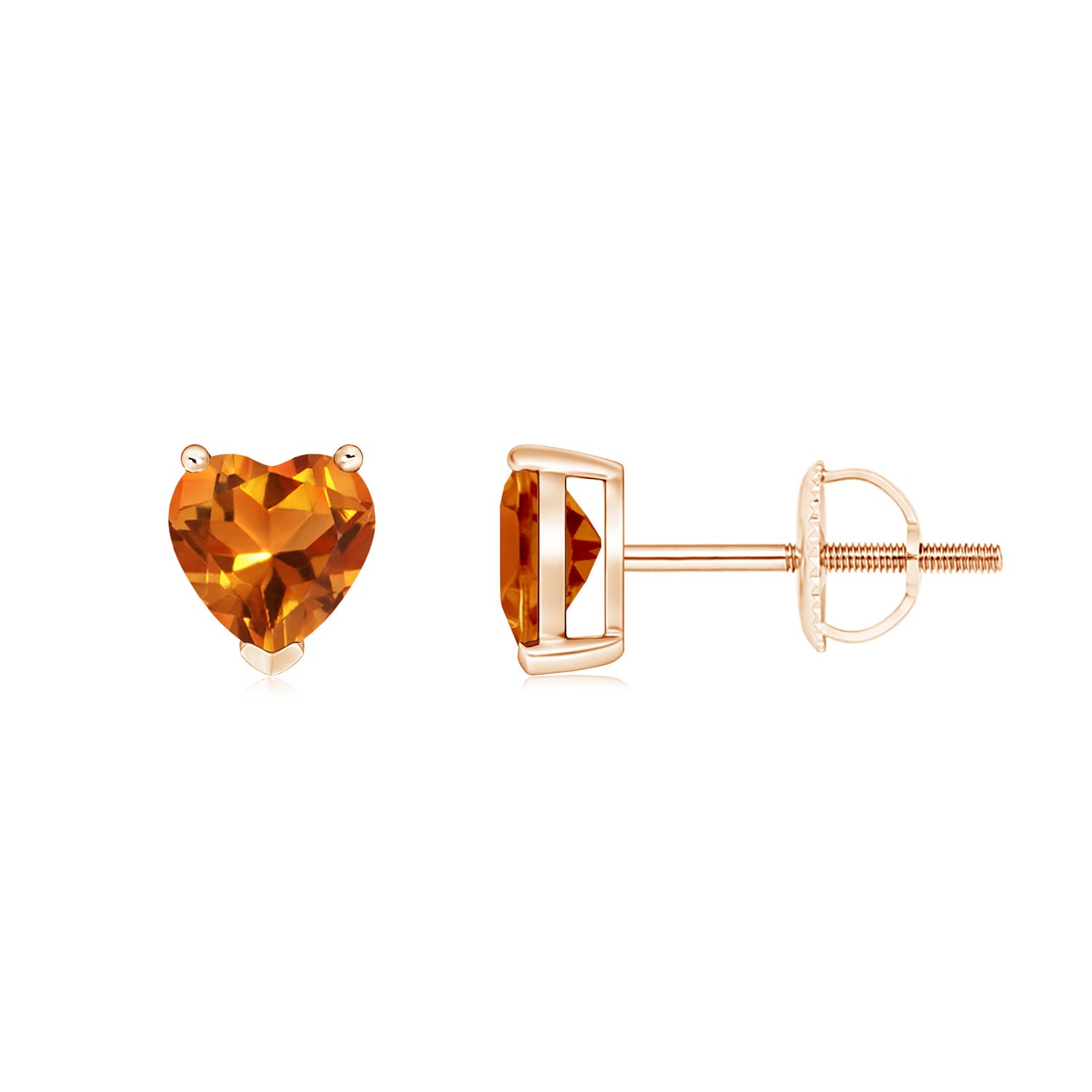 AAAA - Citrine / 0.7 CT / 14 KT Rose Gold