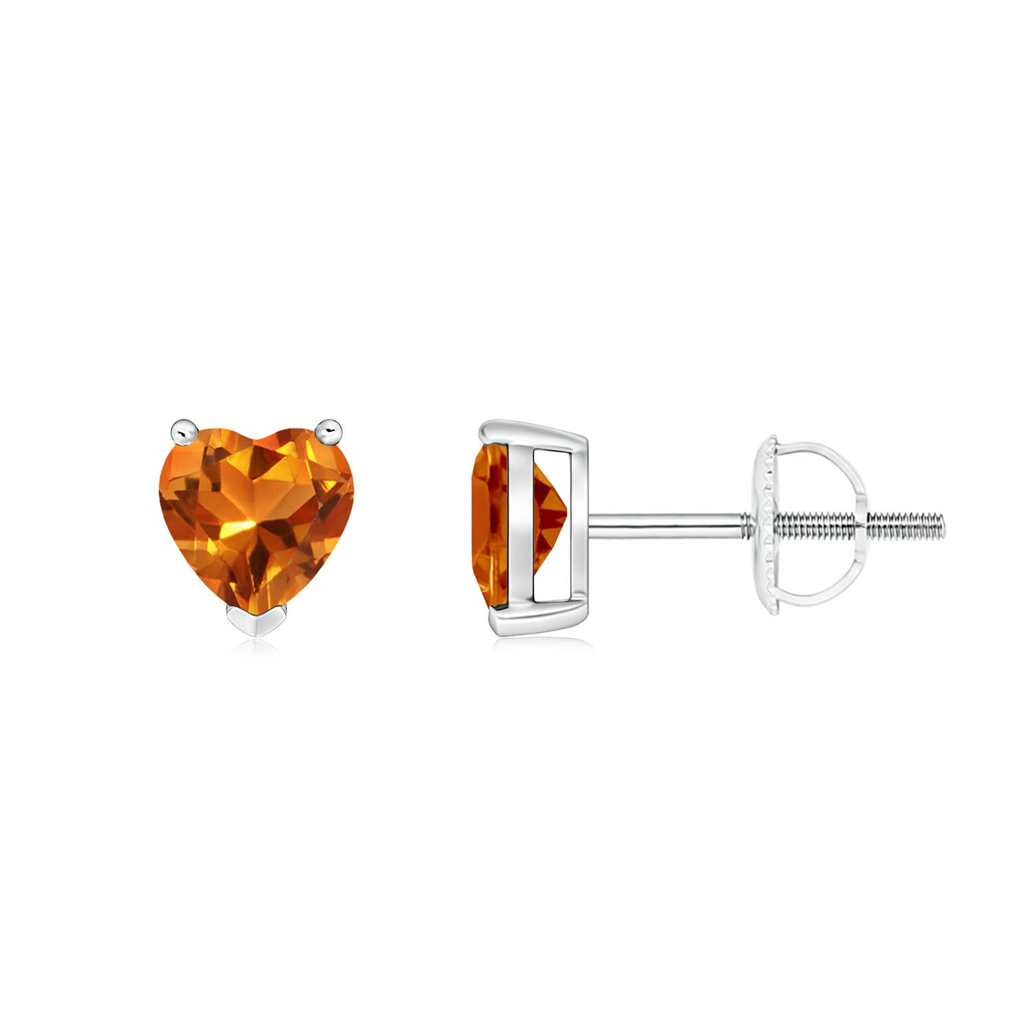 AAAA - Citrine / 0.7 CT / 14 KT White Gold