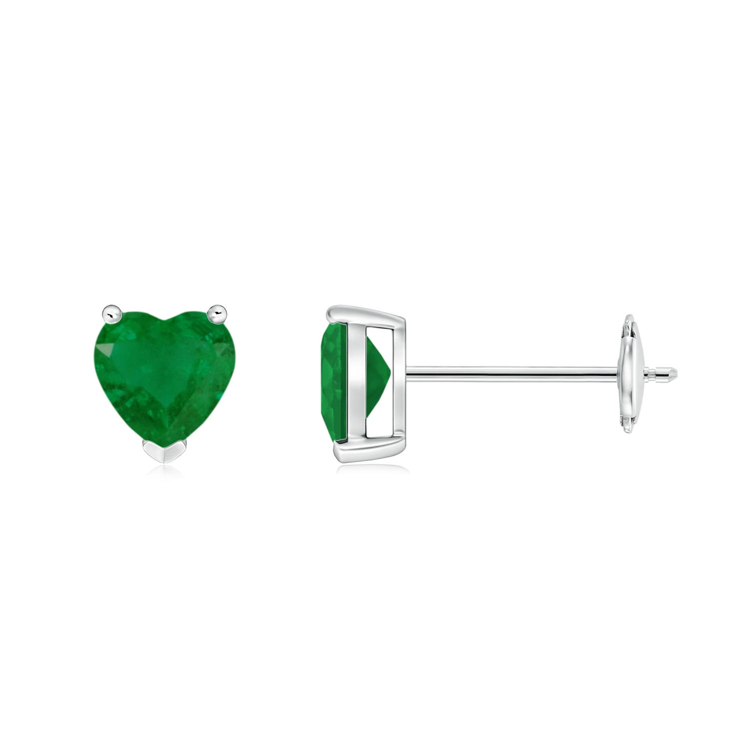 A - Emerald / 0.8 CT / 14 KT White Gold