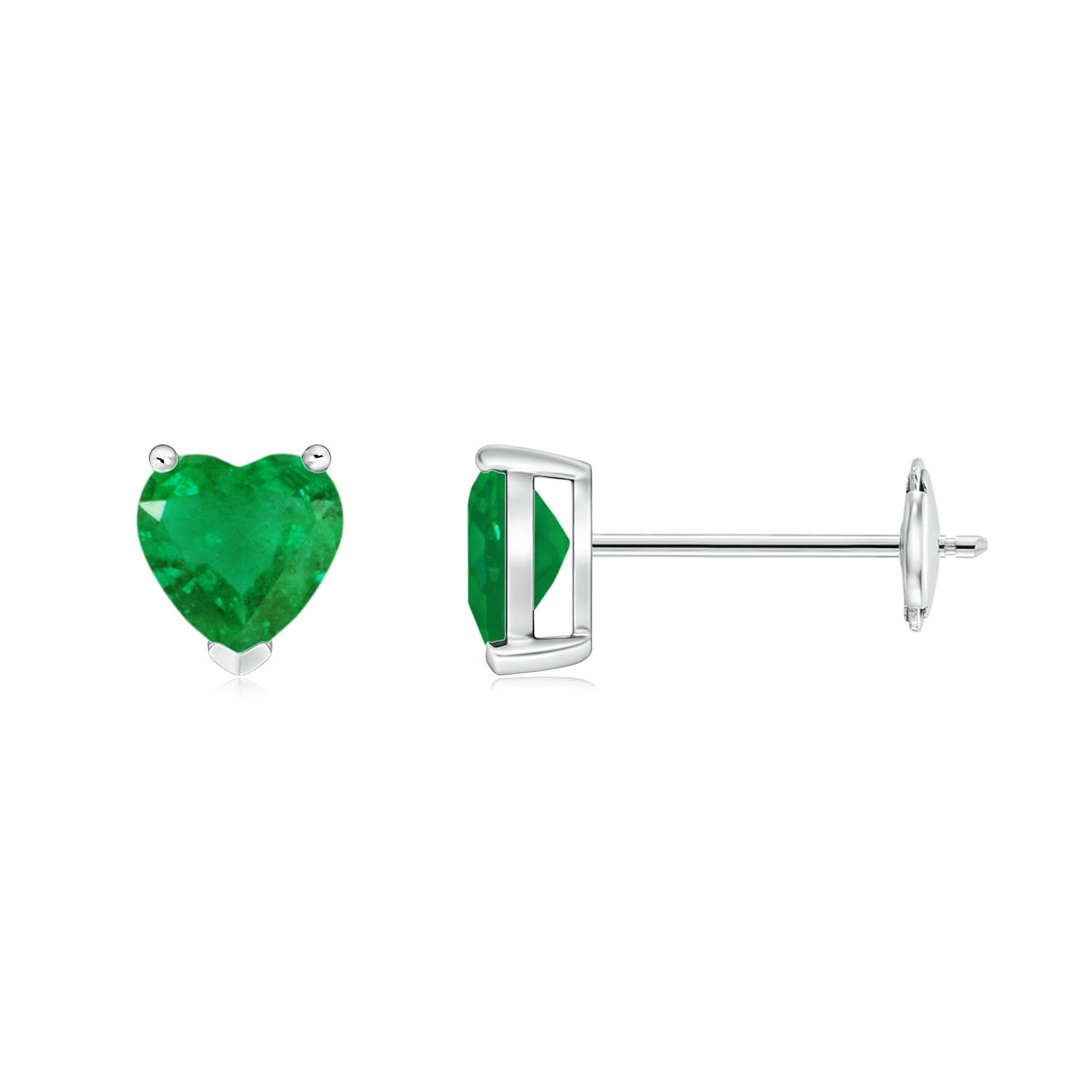 AA - Emerald / 0.8 CT / 14 KT White Gold