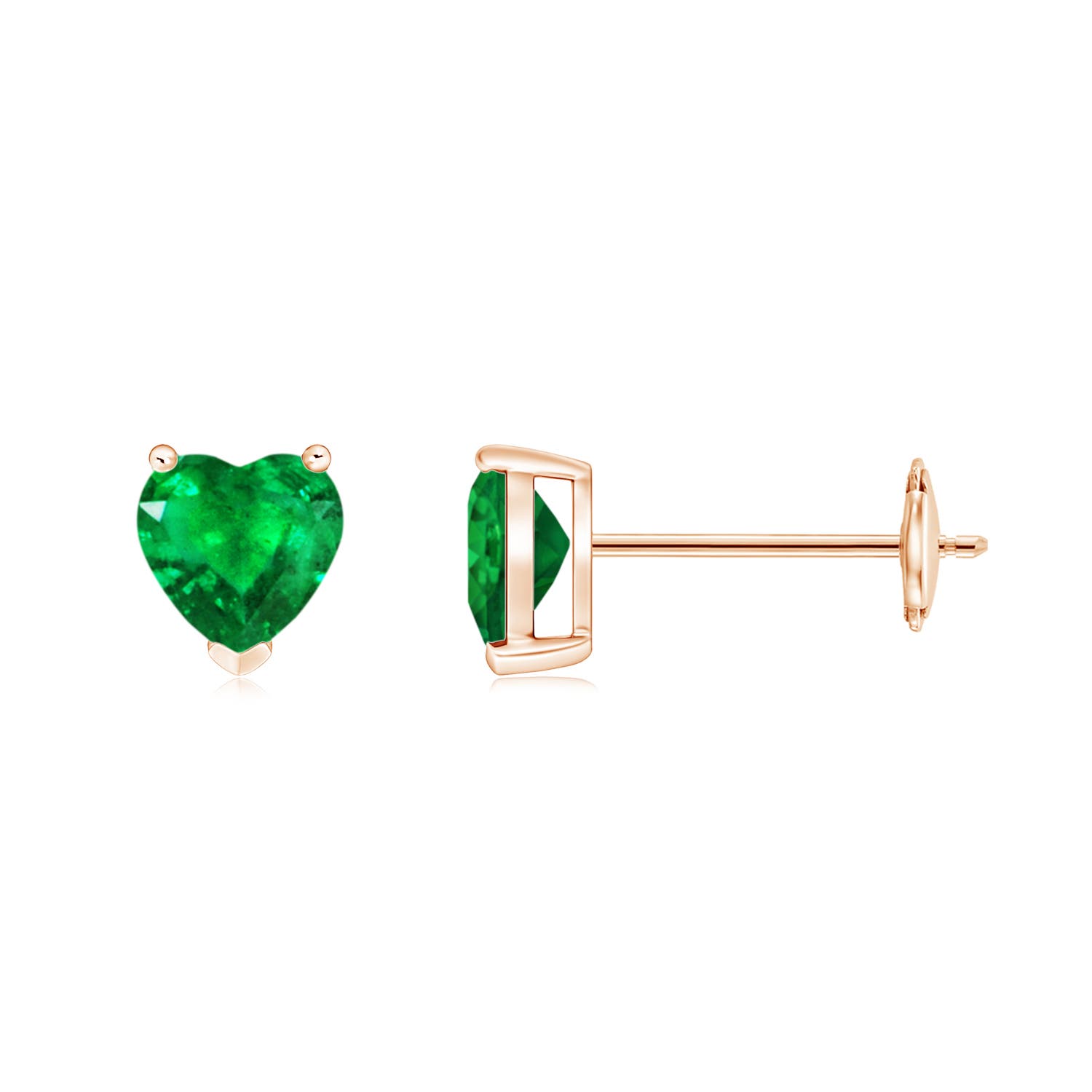 AAA - Emerald / 0.8 CT / 14 KT Rose Gold