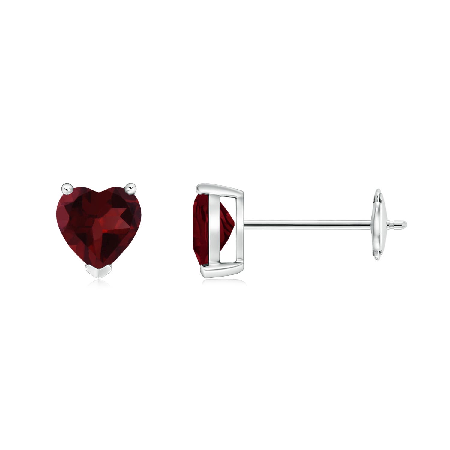 A - Garnet / 0.9 CT / 14 KT White Gold