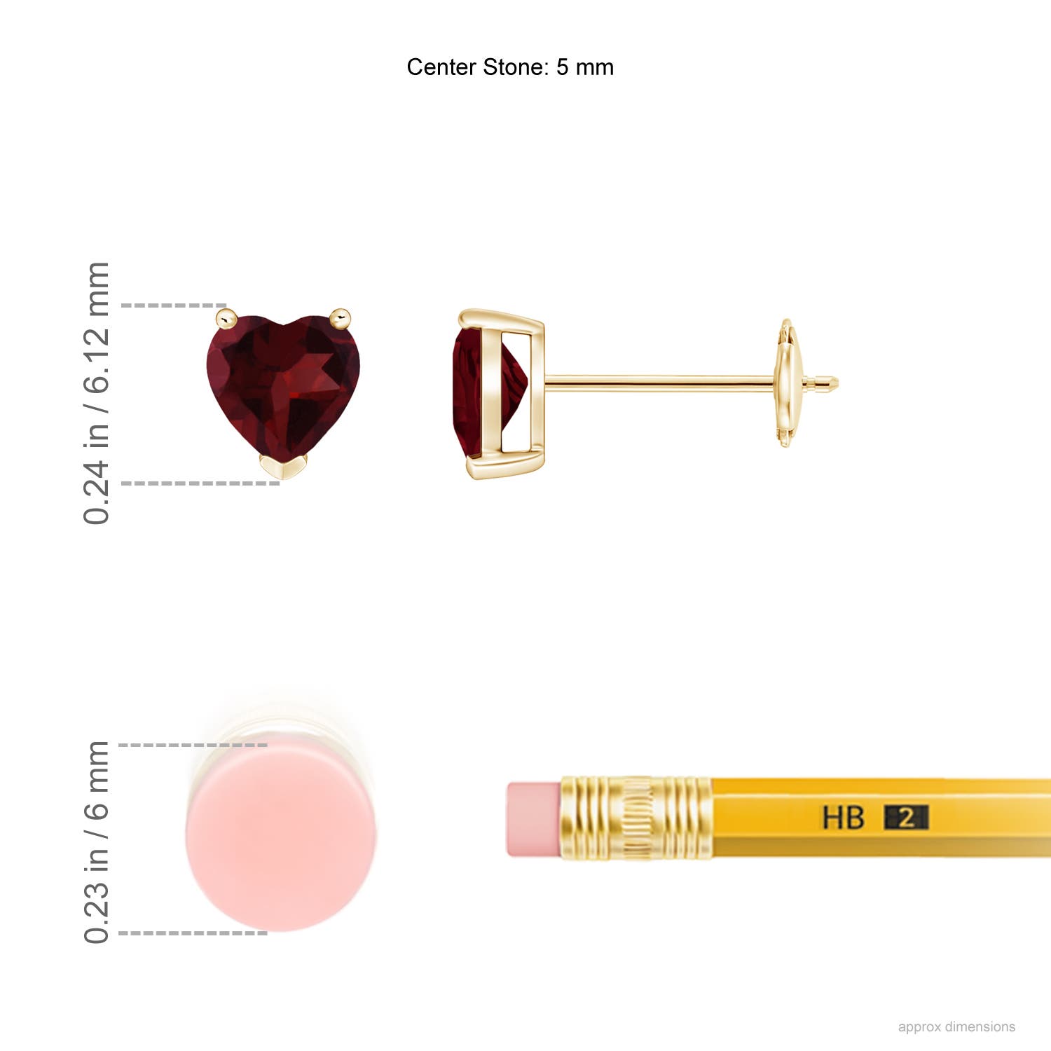 A - Garnet / 0.9 CT / 14 KT Yellow Gold