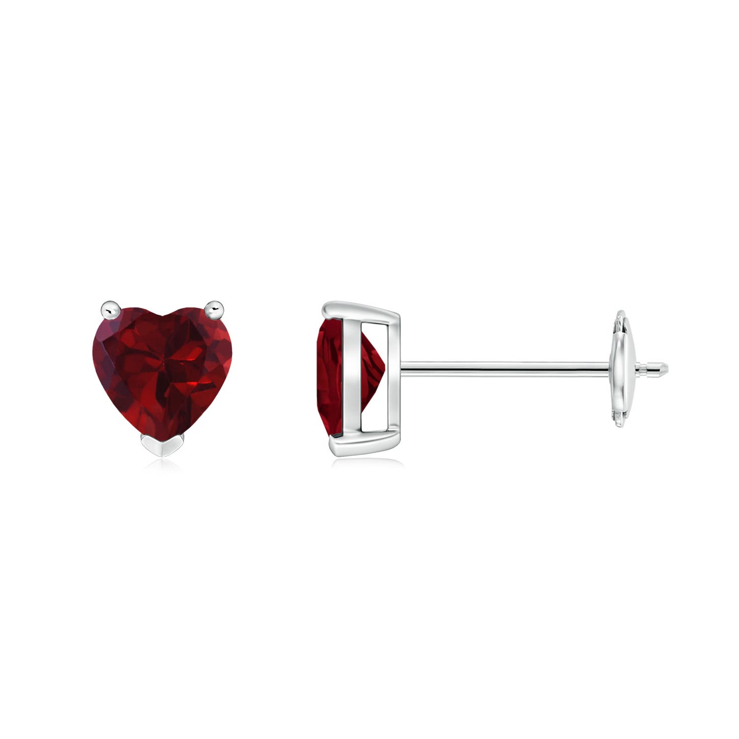 AA - Garnet / 0.9 CT / 14 KT White Gold