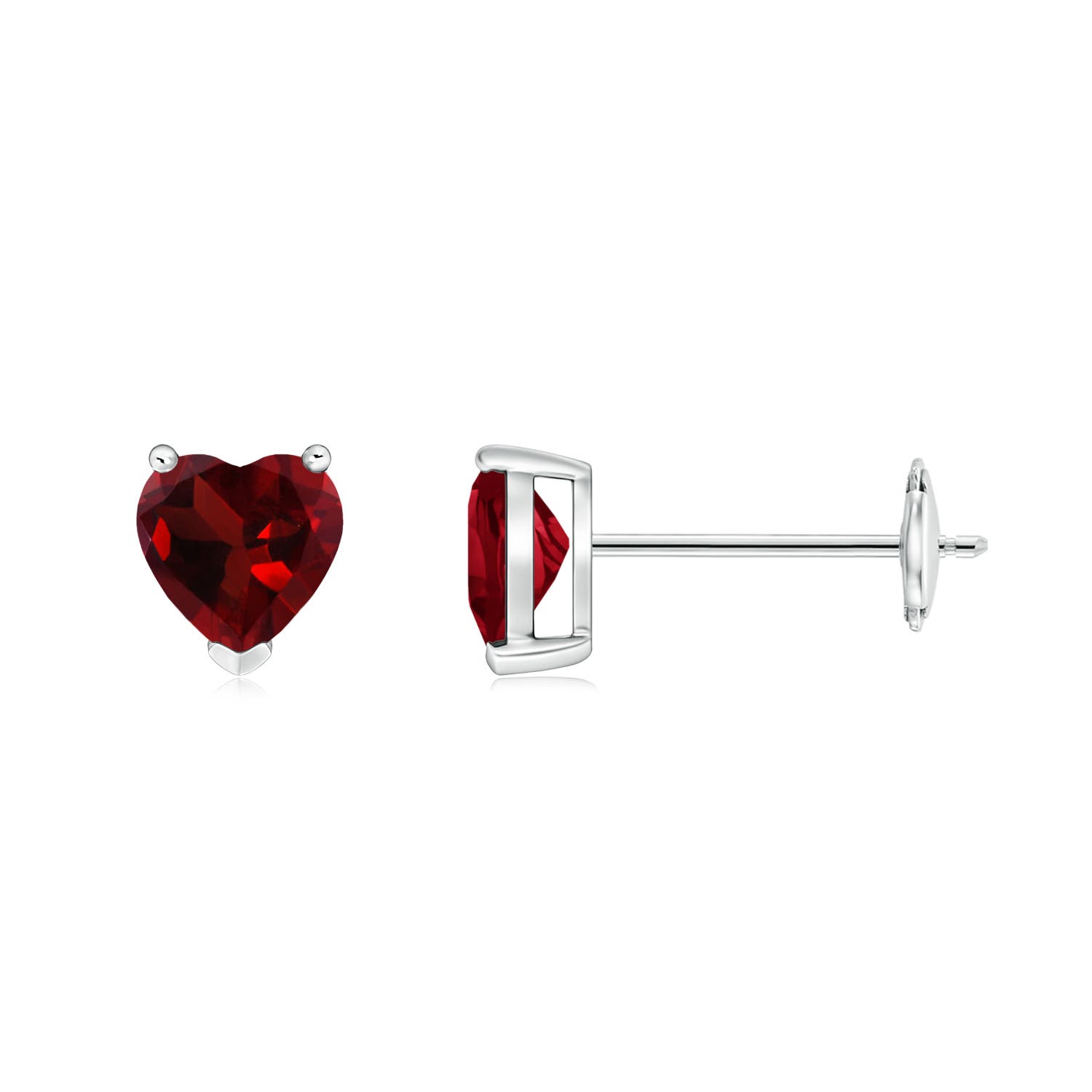 AAA - Garnet / 0.9 CT / 14 KT White Gold