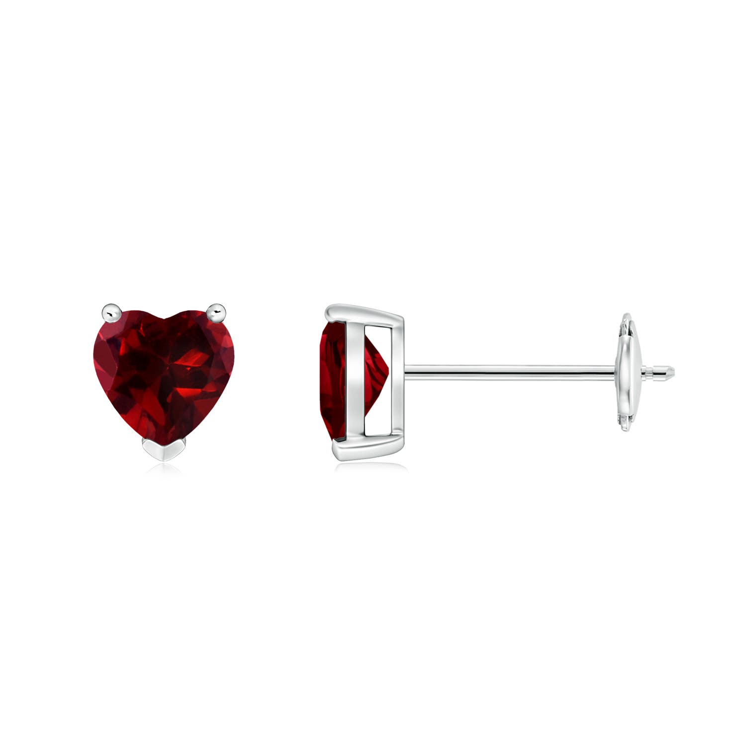 AAAA - Garnet / 0.9 CT / 14 KT White Gold