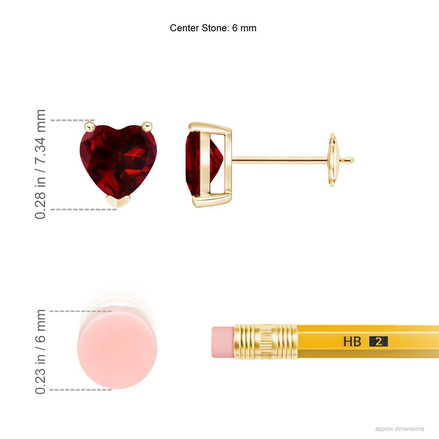 AAAA - Garnet / 1.8 CT / 14 KT Yellow Gold