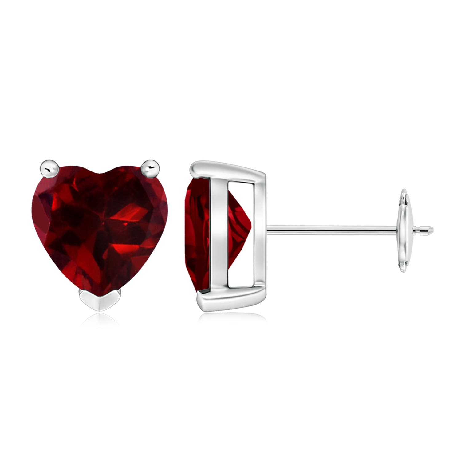 Enchanted Disney Snow White Garnet and 0.18 CT. T.W. Diamond Apple Stud  Earrings in Sterling Silver and 10K Rose Gold | Peoples Jewellers