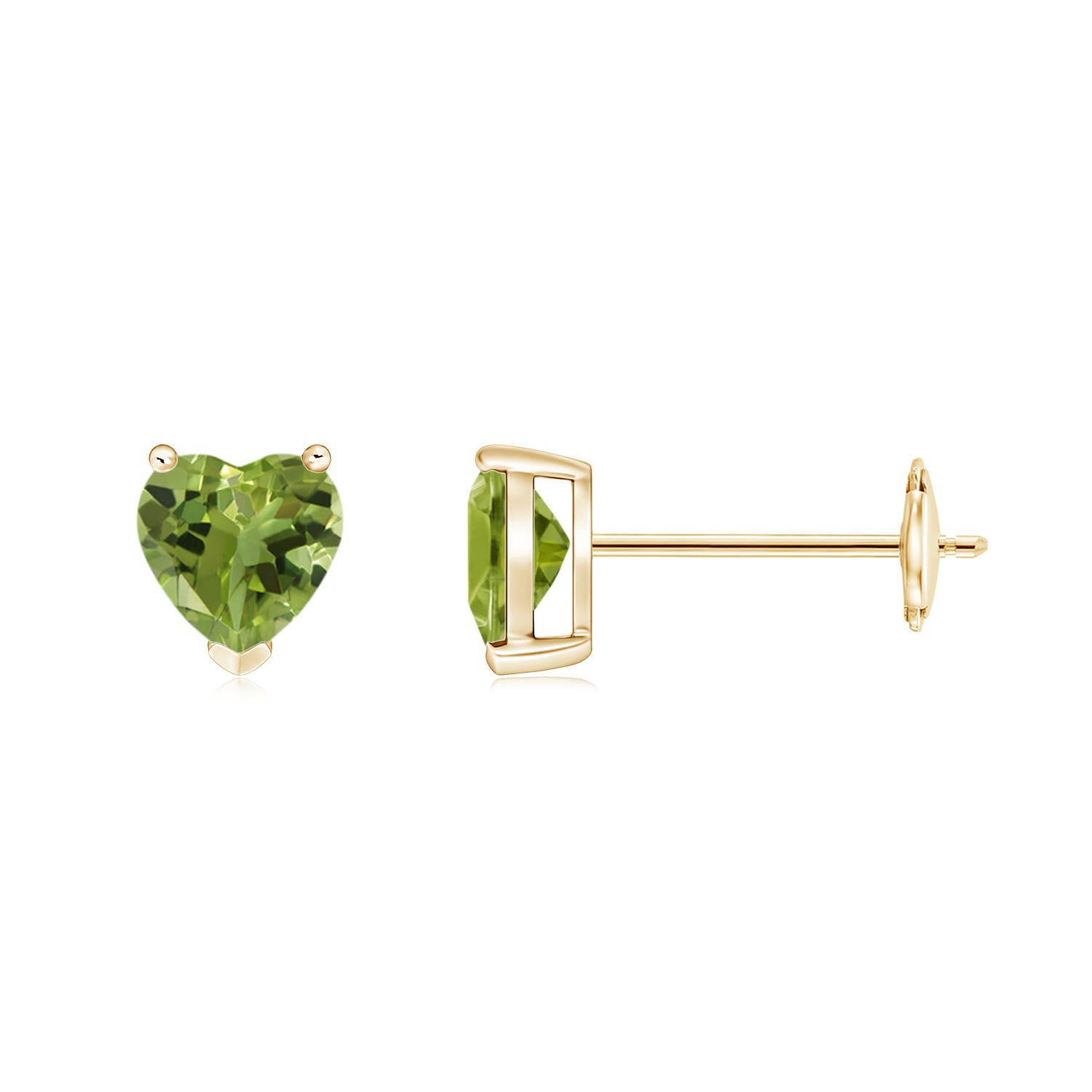 AA - Peridot / 0.7 CT / 14 KT Yellow Gold