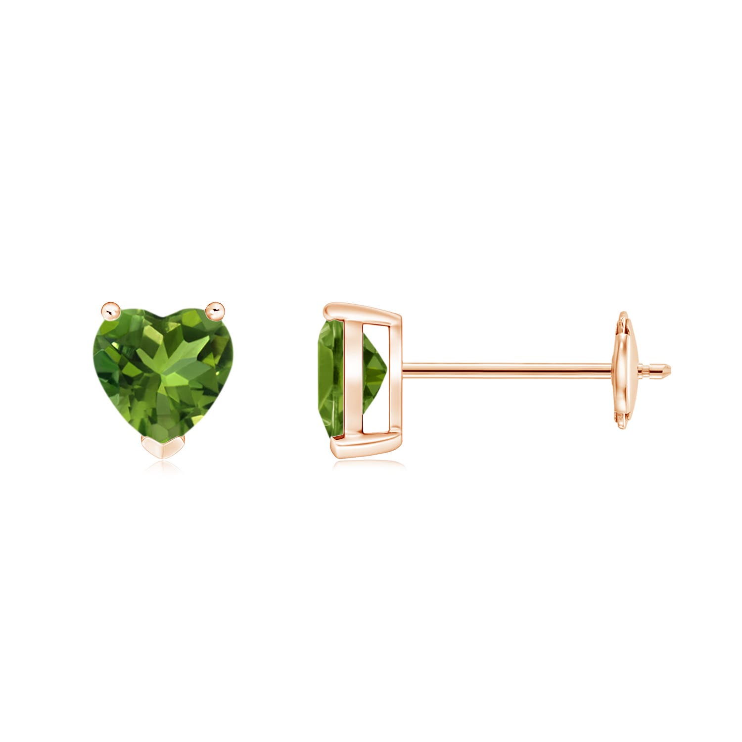 AAAA - Peridot / 0.7 CT / 14 KT Rose Gold