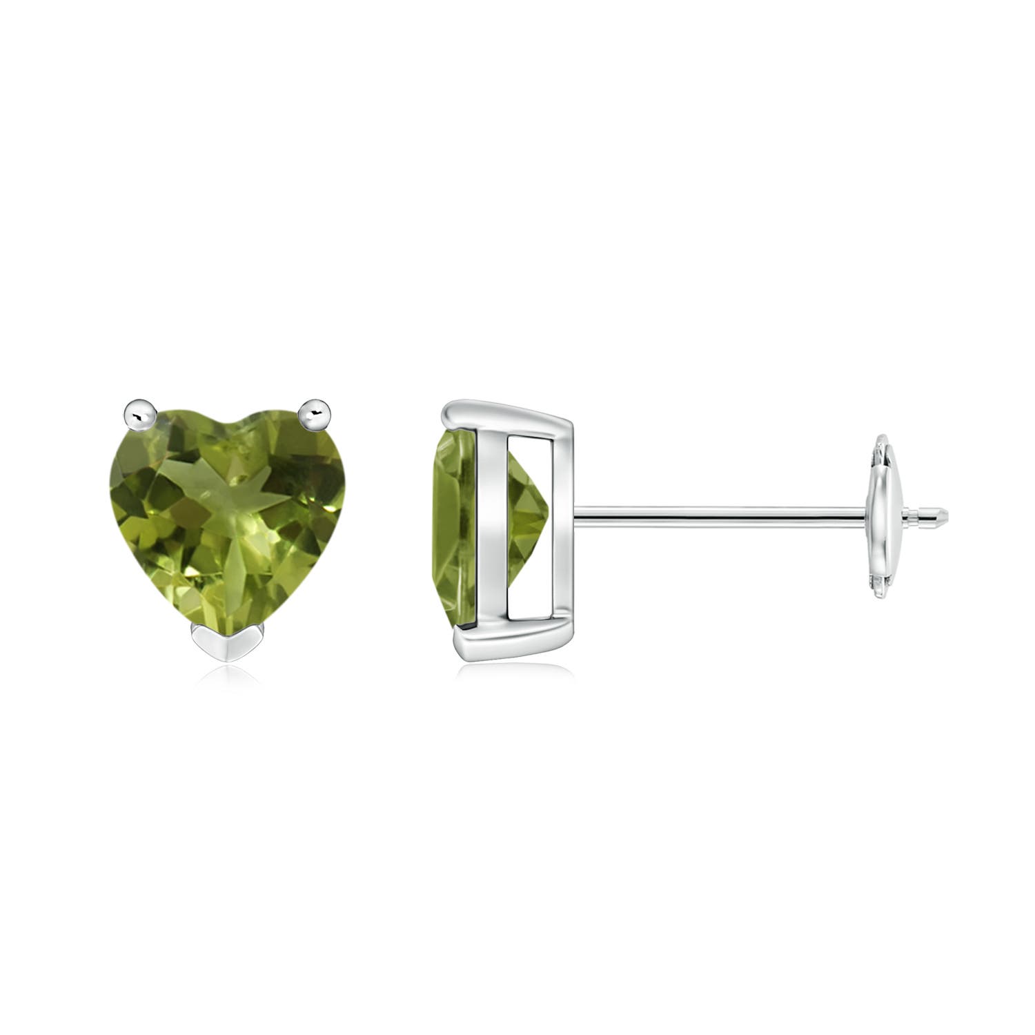 A - Peridot / 1.4 CT / 14 KT White Gold