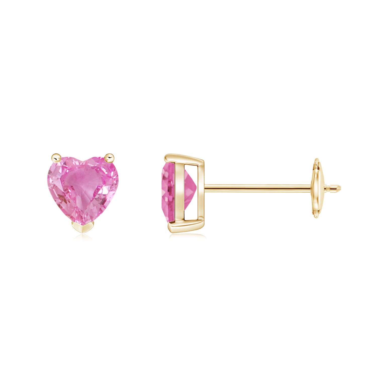 AA - Pink Sapphire / 1.1 CT / 14 KT Yellow Gold