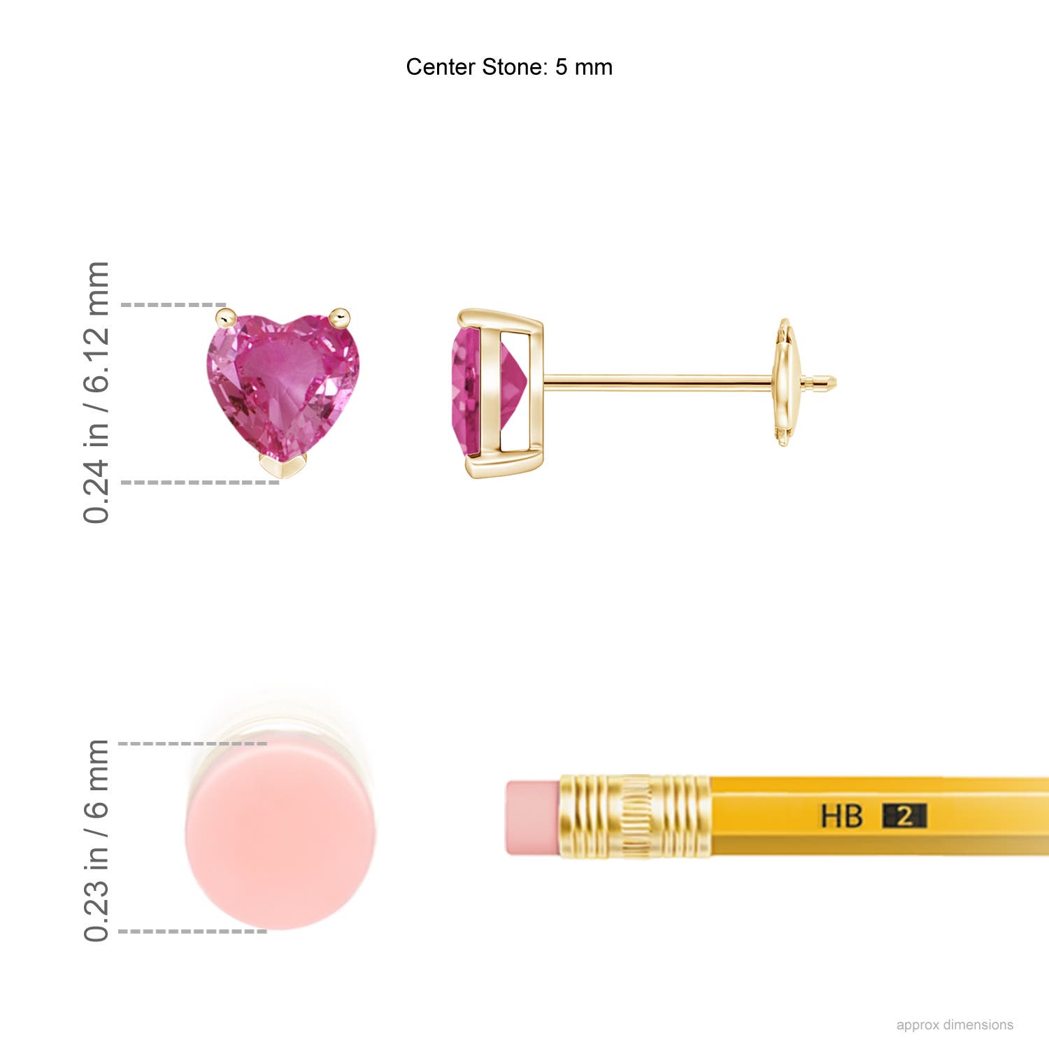 AAAA - Pink Sapphire / 1.1 CT / 14 KT Yellow Gold