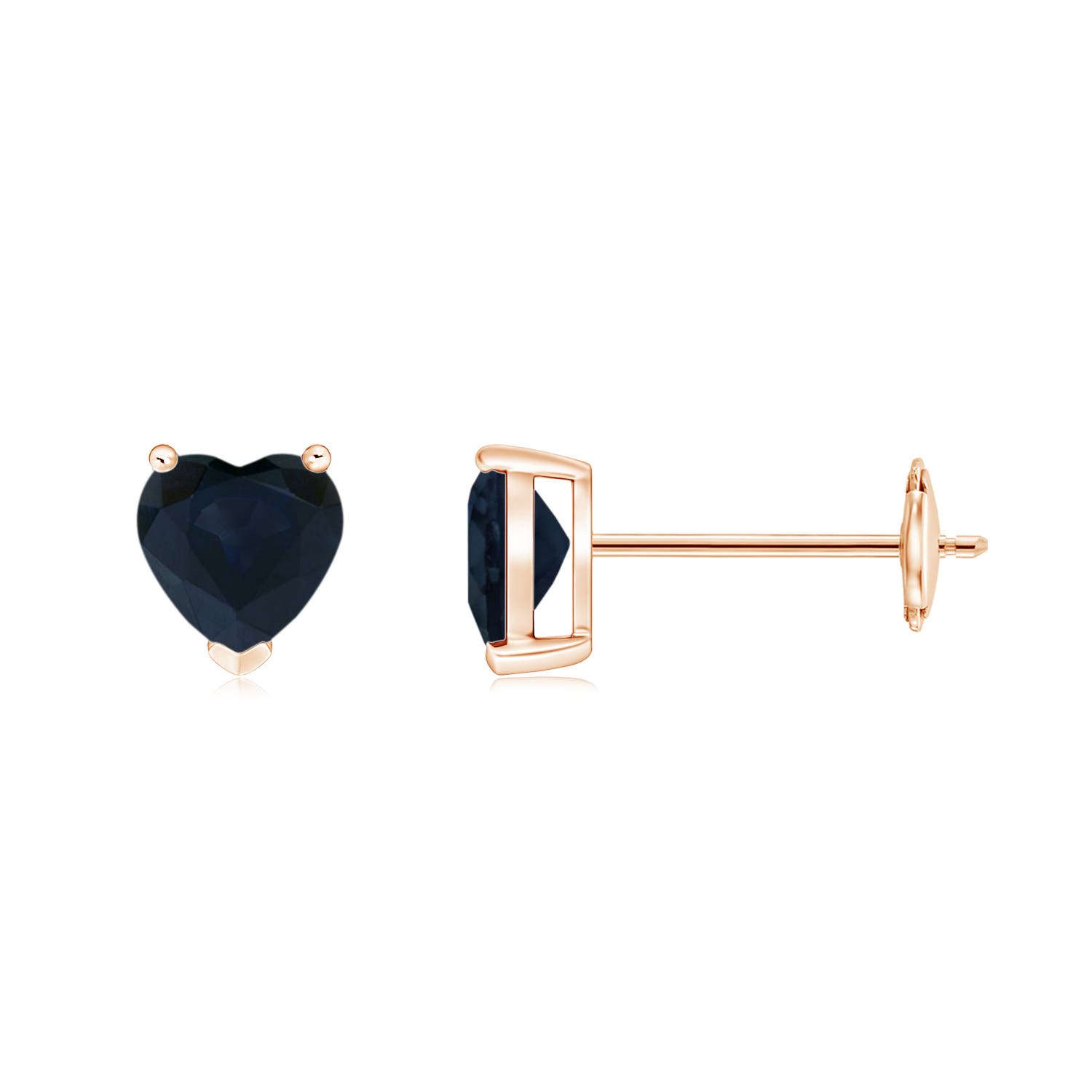 A - Blue Sapphire / 0.96 CT / 14 KT Rose Gold